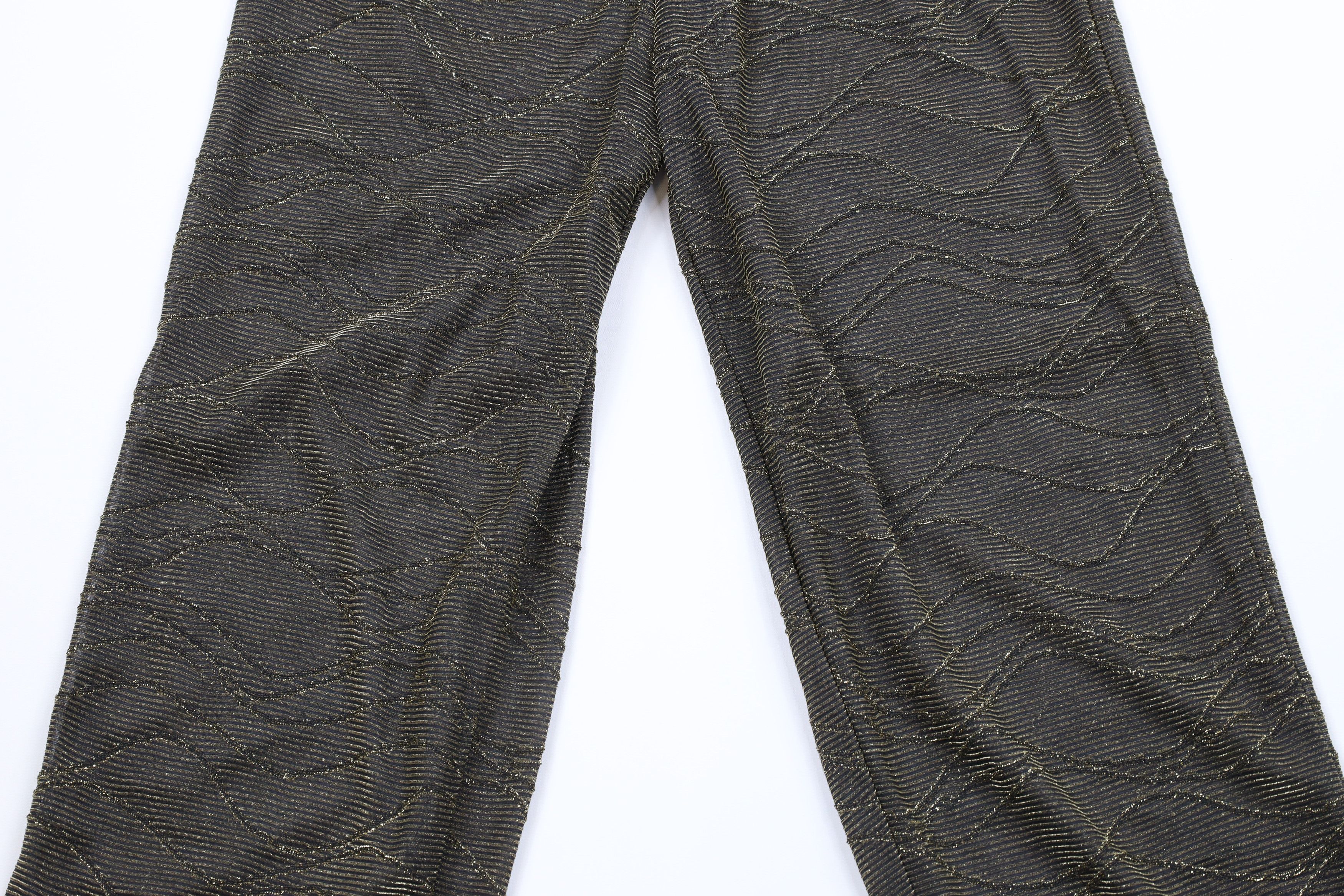 Vintage Deadstock Vintage 90s Streetwear Striped Pants Gold USA Size 24" / US 00 / IT 34 - 3 Thumbnail