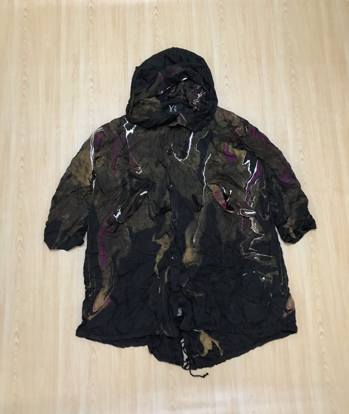 Japanese Brand × Y's × Yohji Yamamoto Y's Yohji Yamamoto Suminagashi Marble Pattern Light Jacket Size US M / EU 48-50 / 2 - 10 Thumbnail