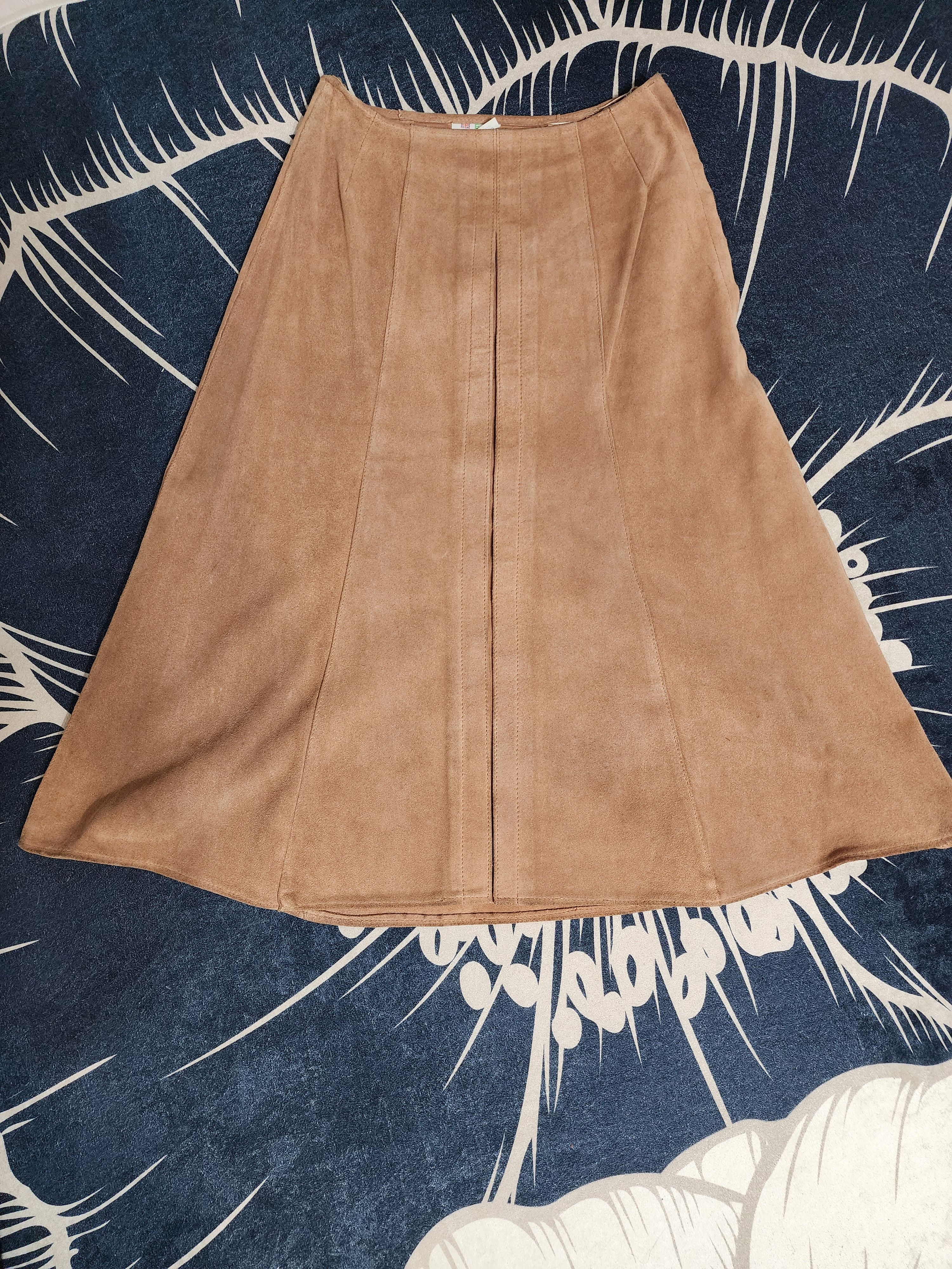 Genuine Leather Brown Suede Leather Skirt: 25" Waist Size 25" / US 0 / IT 36 - 10 Thumbnail