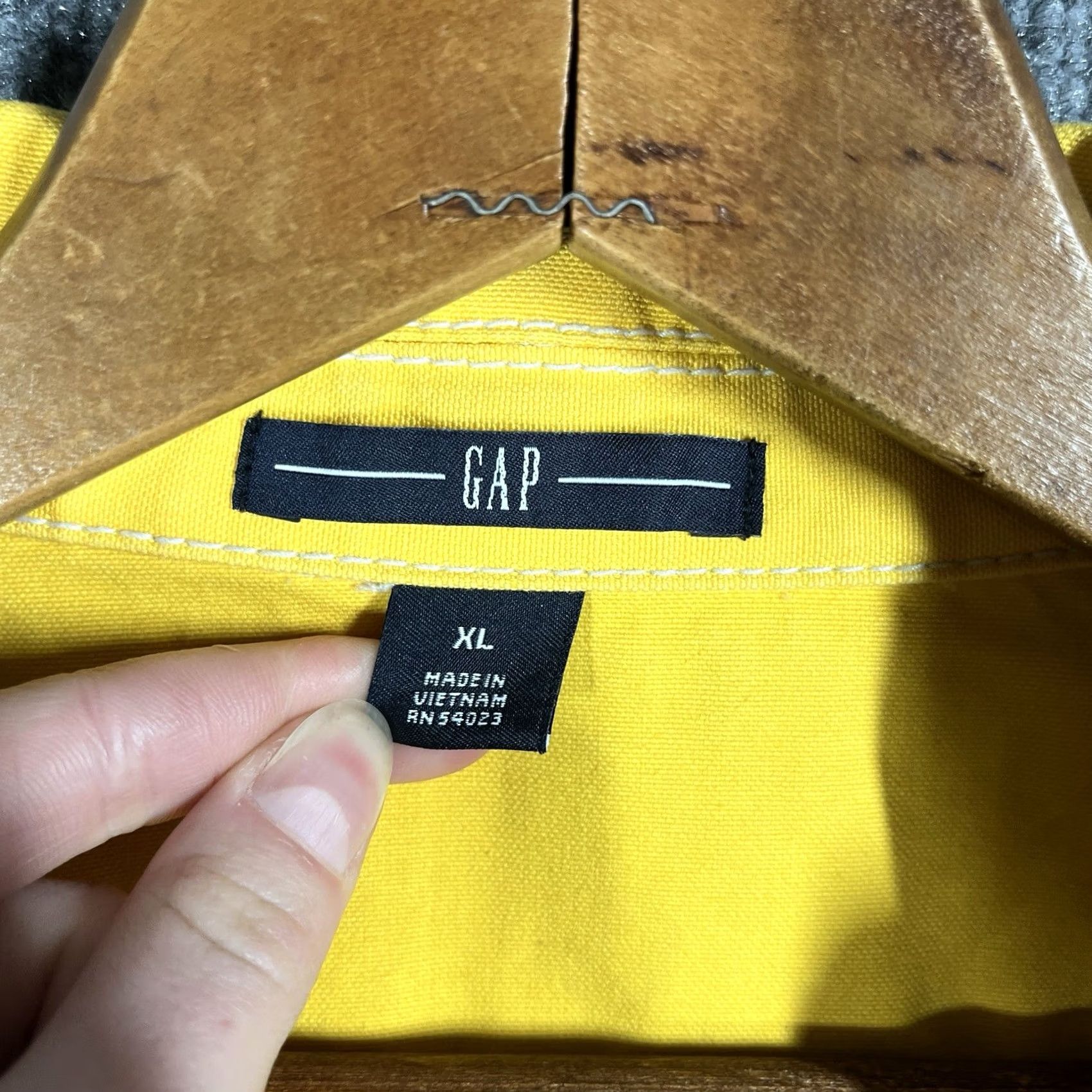 Gap VINTAGE Gap Yellow Peacoat Womens XL Jacket Cotton Double Breasted Size XL / US 12-14 / IT 48-50 - 5 Thumbnail
