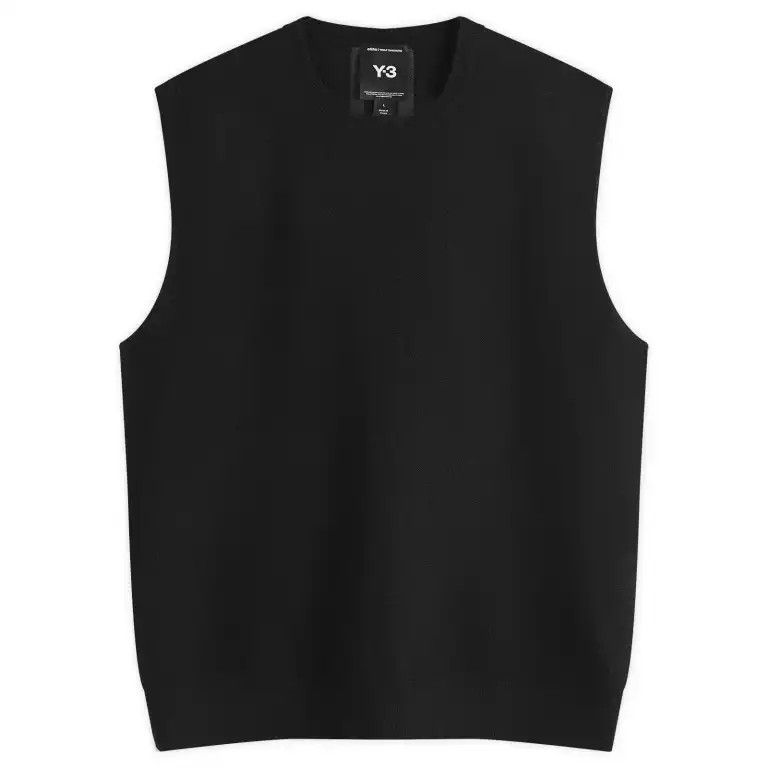 Y-3 o1s22i1n0125 Wool Crewneck Vest in Black Size US S / EU 44-46 / 1 - 1 Thumbnail