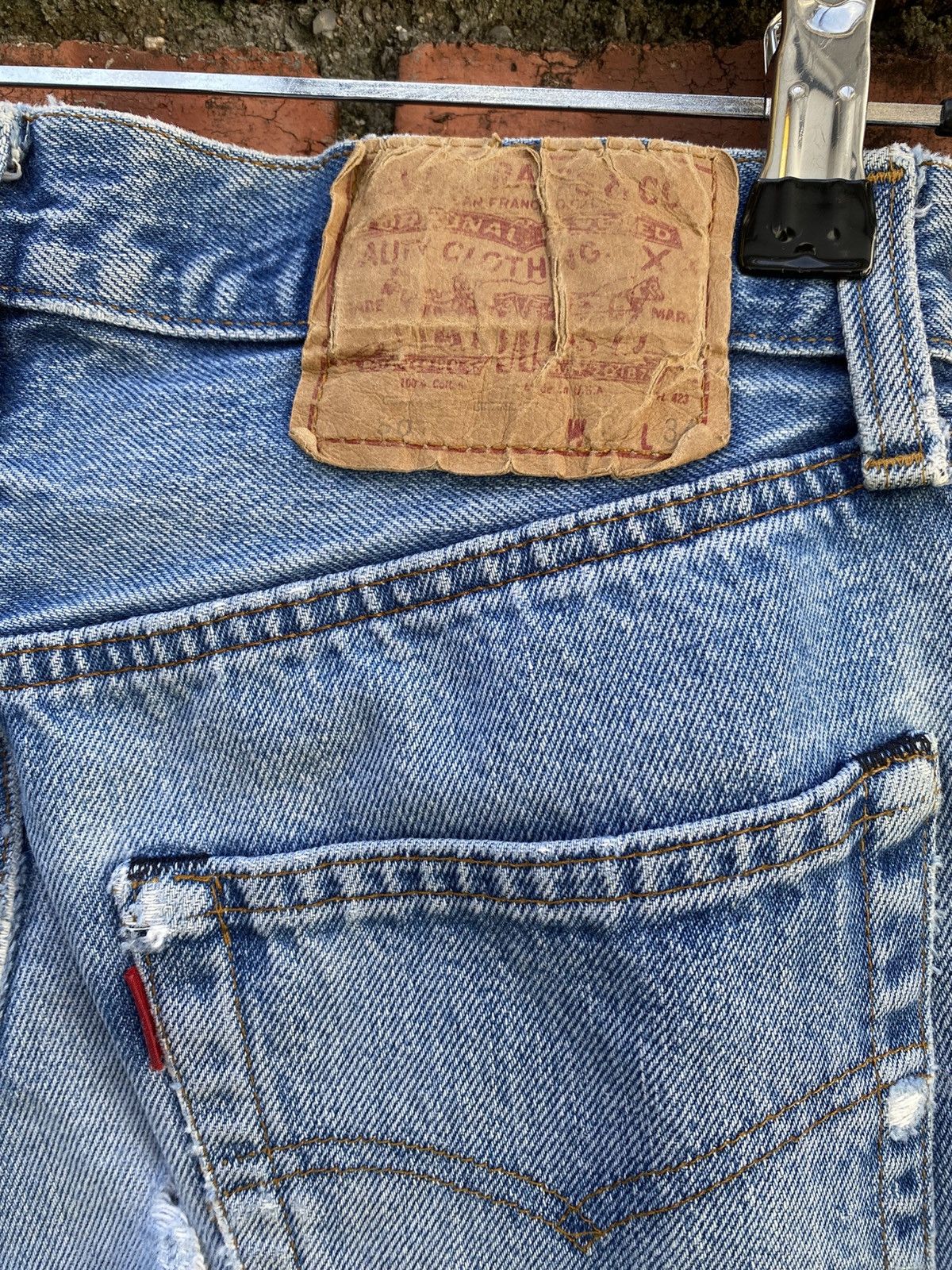 Levi's Vintage Clothing W28x30 Vintage levi's 501 redline ripped distressed USA Size US 28 / EU 44 - 10 Thumbnail