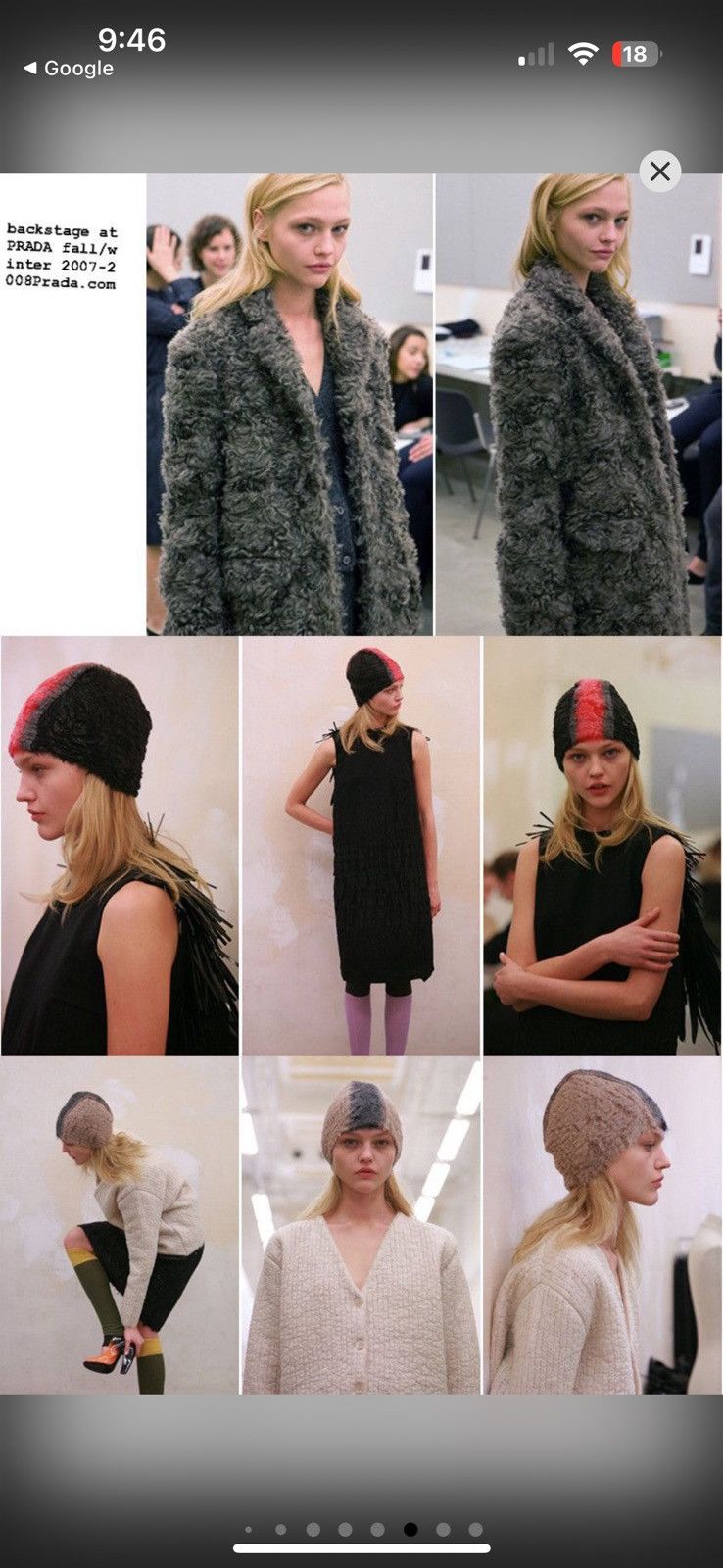 Prada Prada Fw07 Mohawk Mohair Beanie black/green Size ONE SIZE - 5 Thumbnail