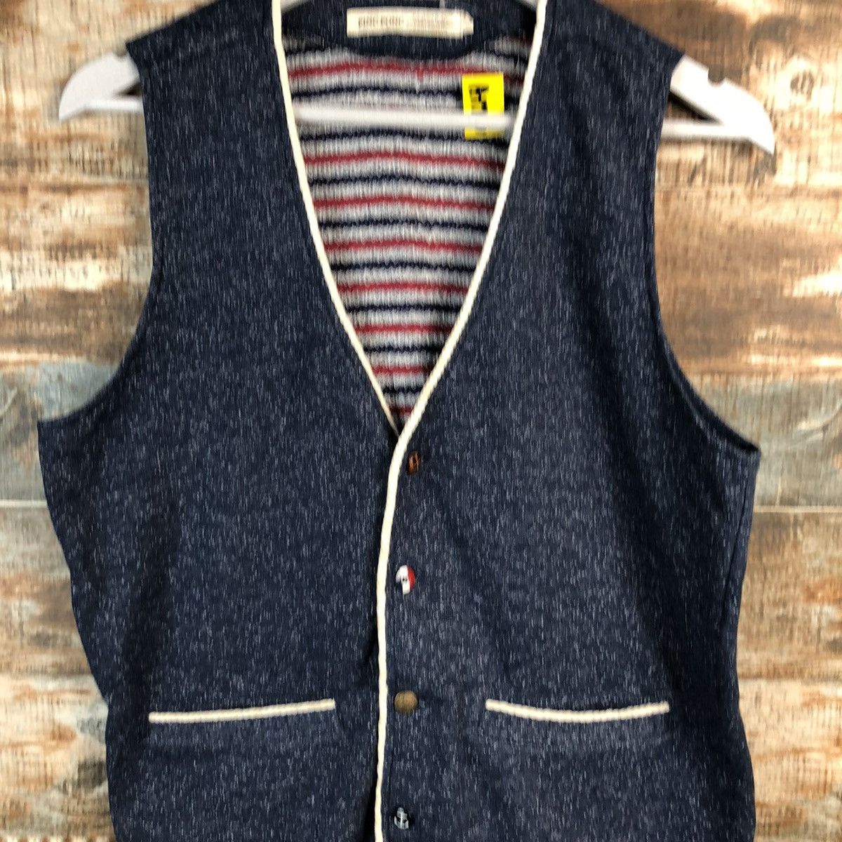 Homespun Knitwear × Japanese Brand × Vintage Pinc Ponc Blue vintage Vest #A1283 Size M / US 6-8 / IT 42-44 - 5 Thumbnail