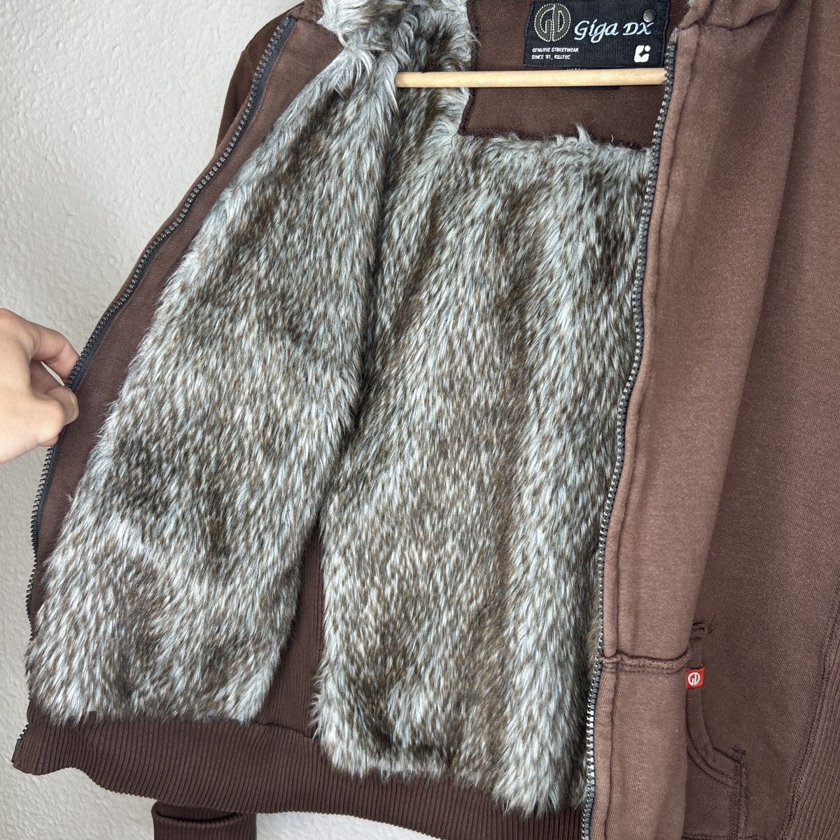 If Six Was Nine Vintage Fur Hoodie Giga DX If6was9 LGB Style Sweatshirt Y2K Size S / US 4 / IT 40 - 2 Thumbnail