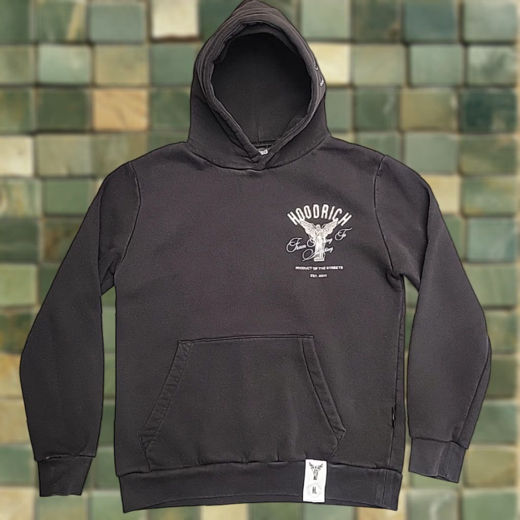 Hoodrich Hoodrich Hoodie Mens M Black From Nothing To Something Pullover Streetwear 90s Hip Hop Graphic Print Mens Size US M / EU 48-50 / 2 - 1 Thumbnail