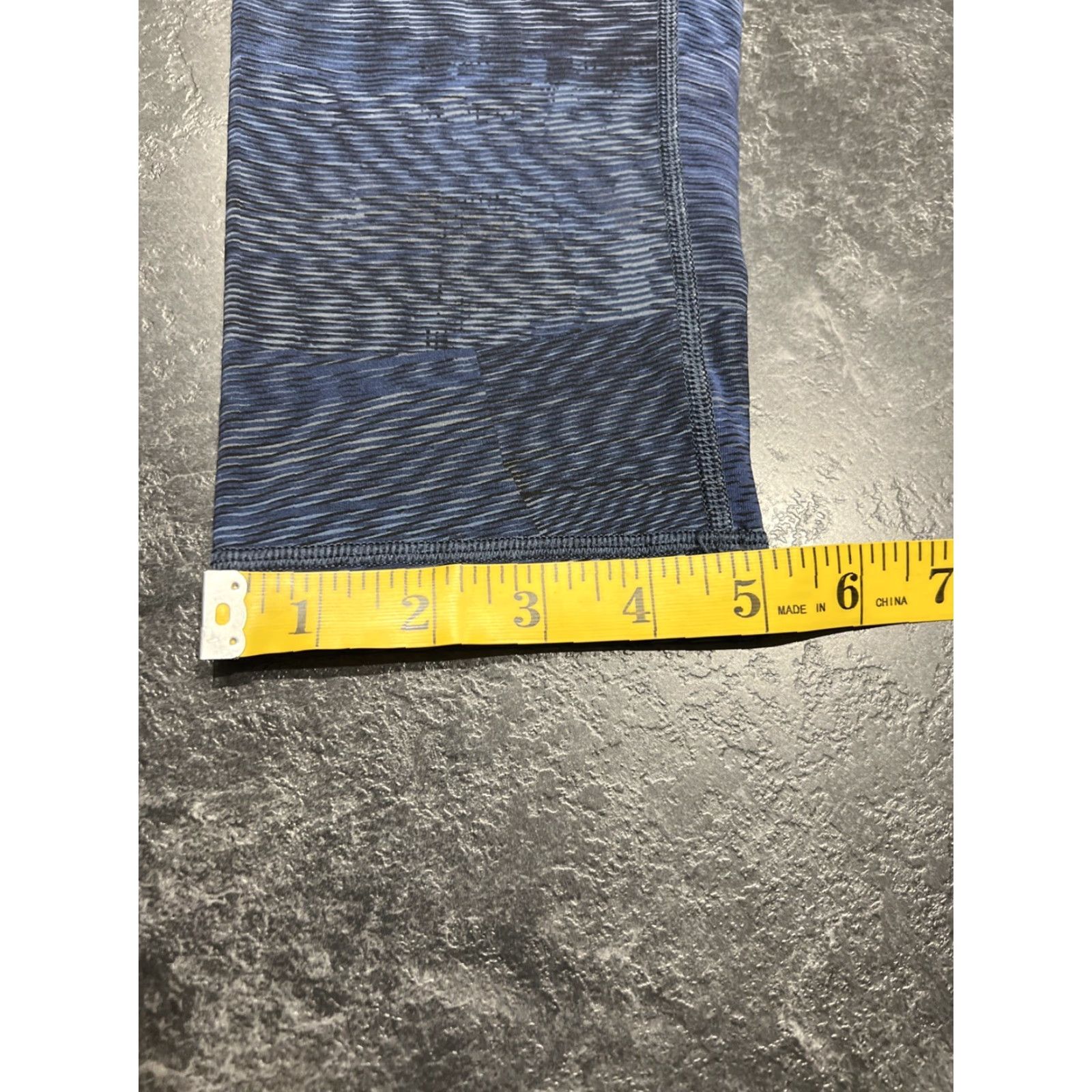 Lululemon Lululemon Capri Leggings Night Blue Striped Nylon Lycra Wide High Waist Regular Size 4 Womens Yoga Activewear Gym Size 27" / US 4 / IT 40 - 6 Thumbnail