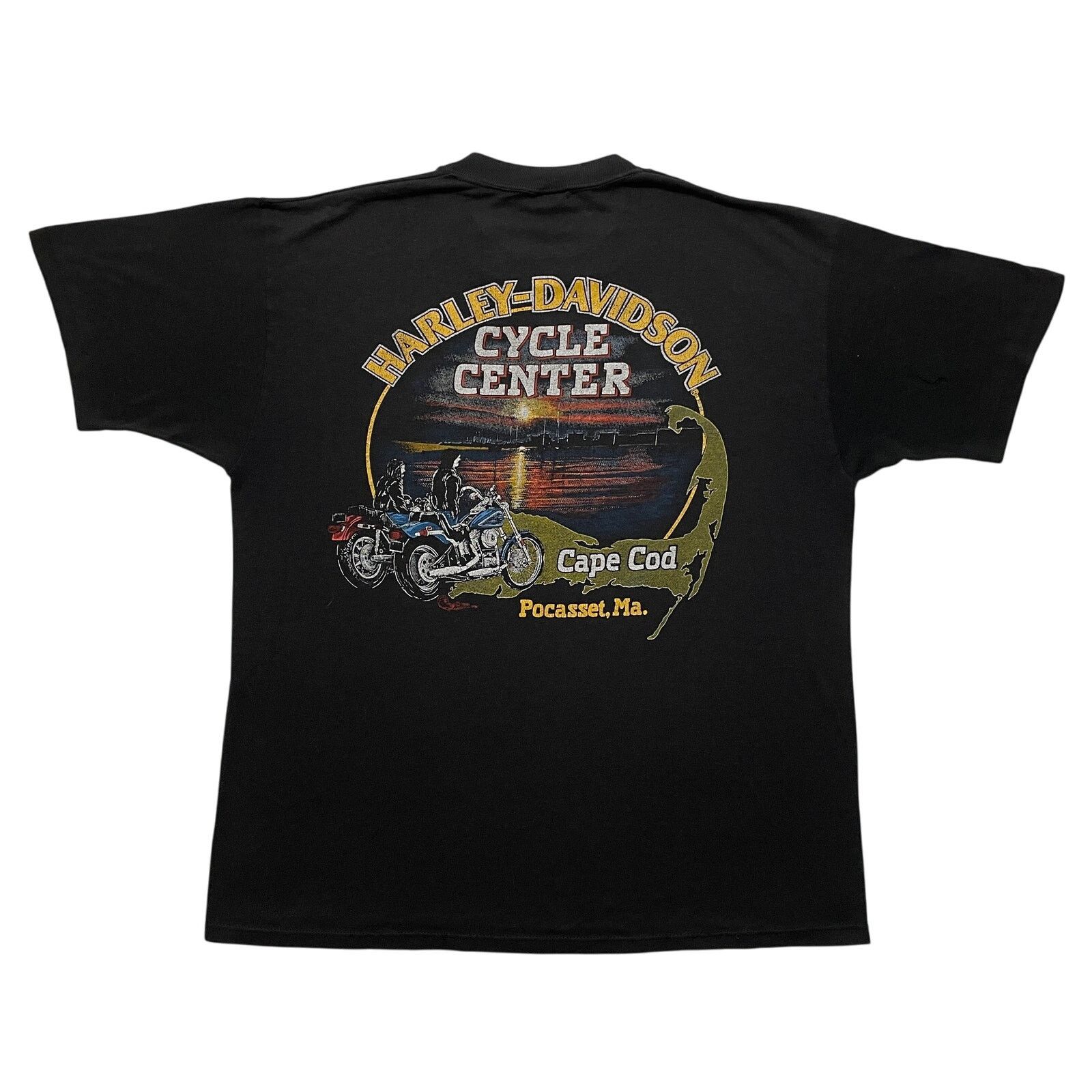Harley Davidson VTG 80's Harley Davidson Eagle Black Thin Graphic T-Shirt XL Size US XL / EU 56 / 4 - 4 Thumbnail