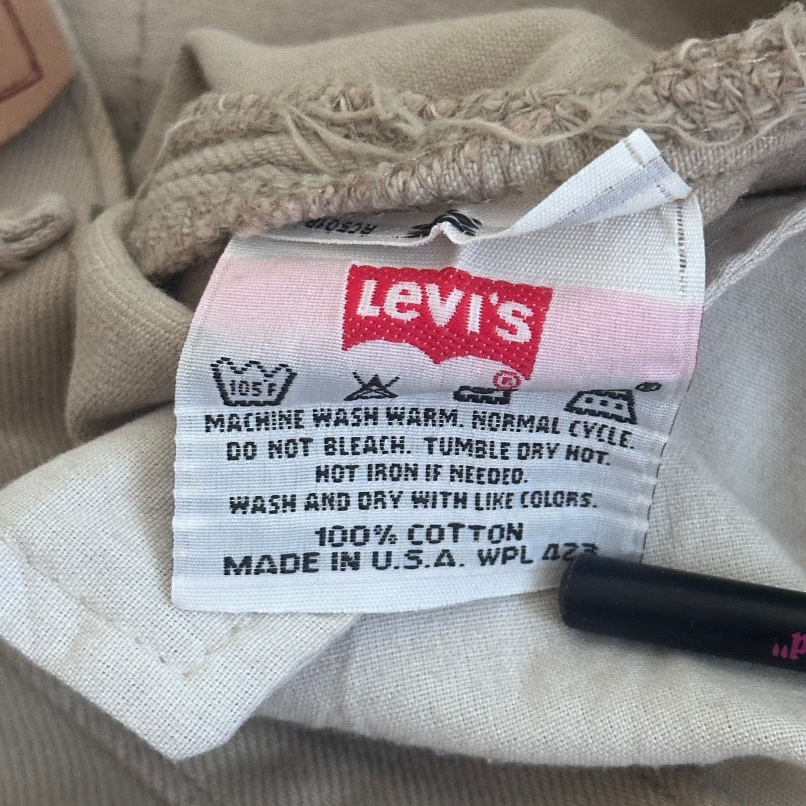 Levi's Vintage 501 Beige Denim Size US 36 / EU 52 - 7 Thumbnail
