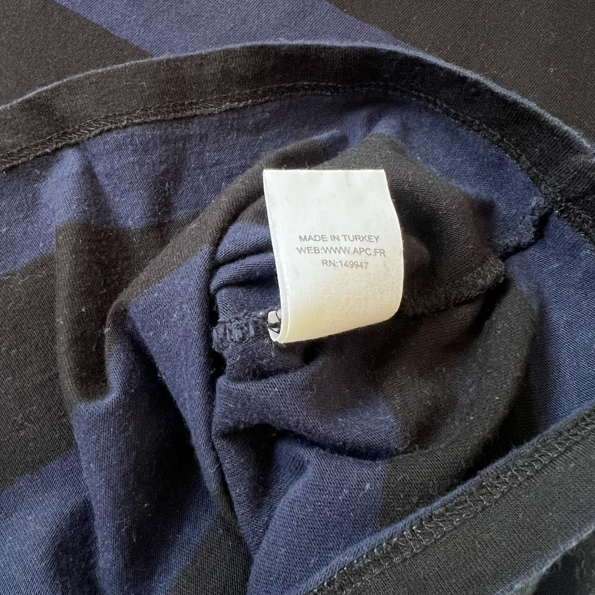 A.P.C. A.P.C stripped black blue tee Size US M / EU 48-50 / 2 - 6 Thumbnail