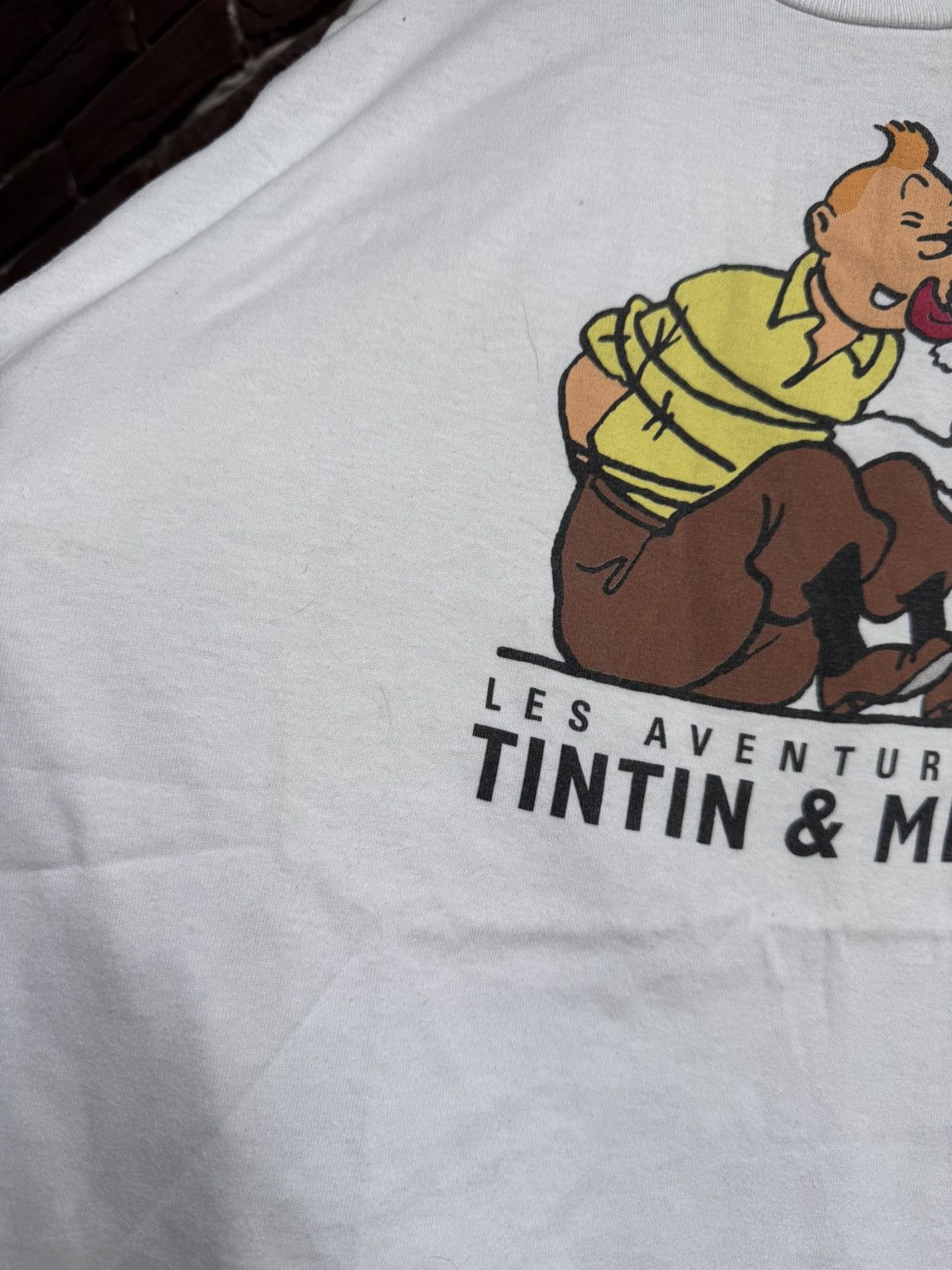 Vintage Vintage 1994 TINTIN & Milou Cartoon Movie Promo Shirt Size US XL / EU 56 / 4 - 4 Thumbnail