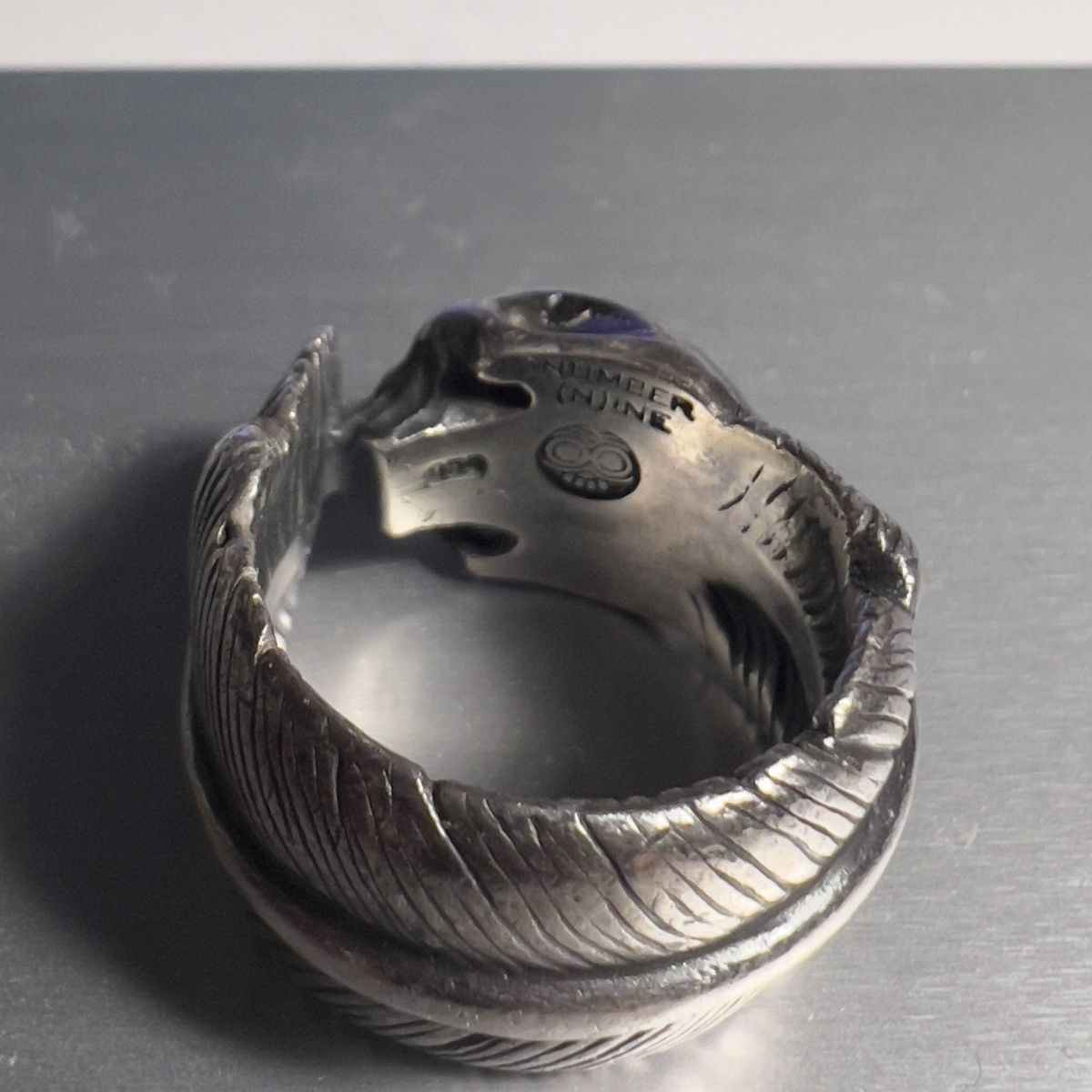 Number (N)ine ss04 feather skull ring Size ONE SIZE - 4 Thumbnail