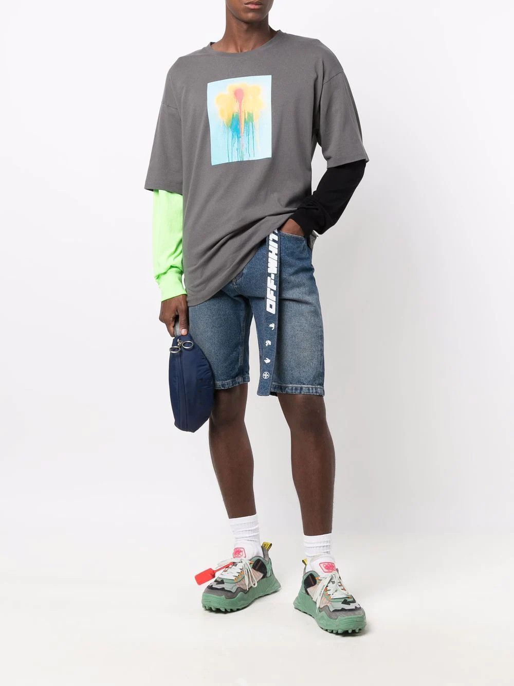 Off-White x Katsu Painting Double Layer Multicolour T-shirt Size US XS / EU 42 / 0 - 2 Thumbnail