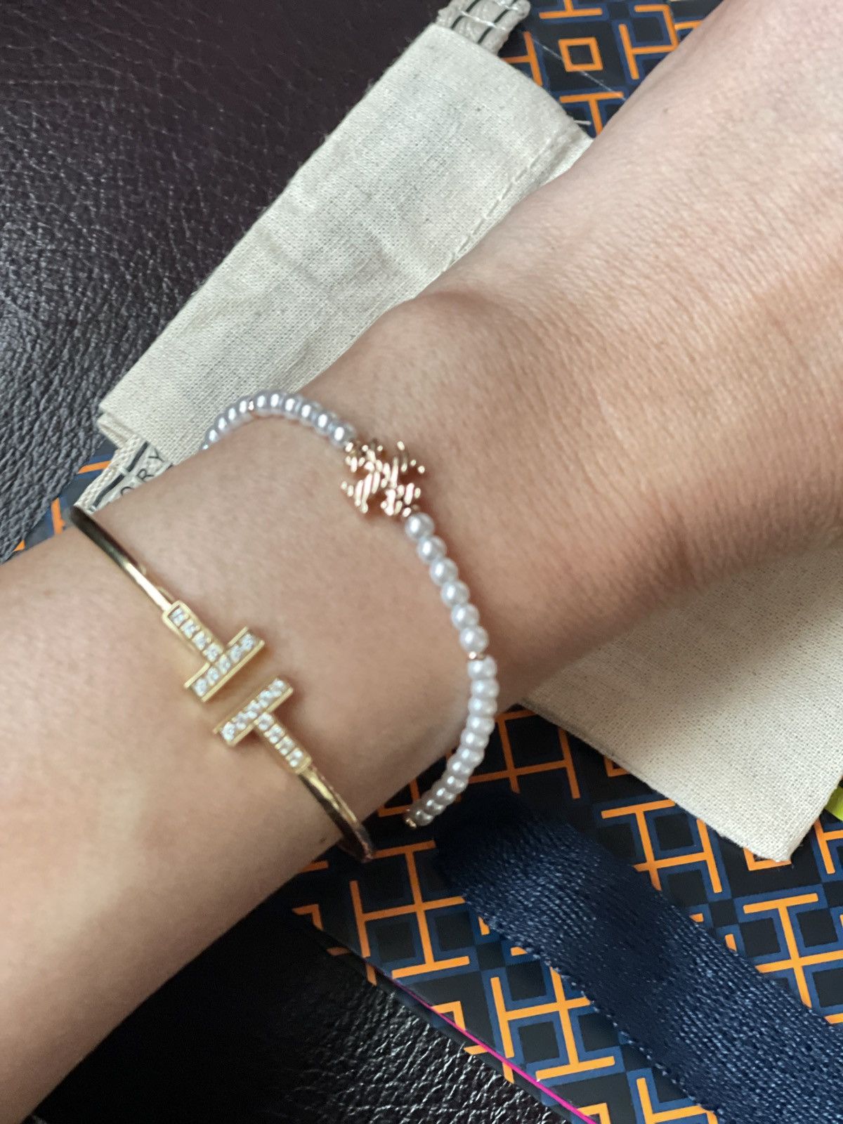 Tory Burch AUTHENTIC TORY BURCH ROPE LOGO SLIDER GOLD BRACELET NEW Size ONE SIZE - 3 Thumbnail