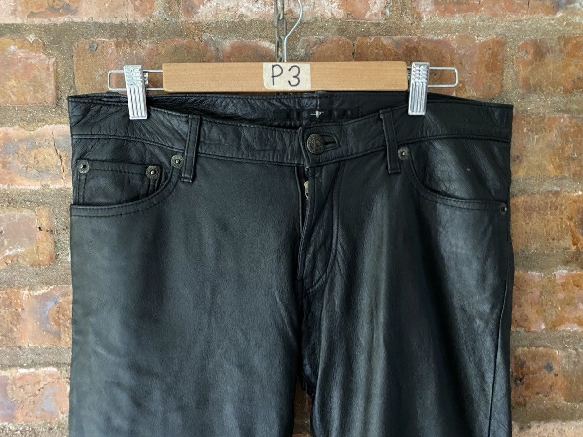 NO ID 2000s Lamb Leather Rider Zipper pants Size US 33 - 3 Thumbnail