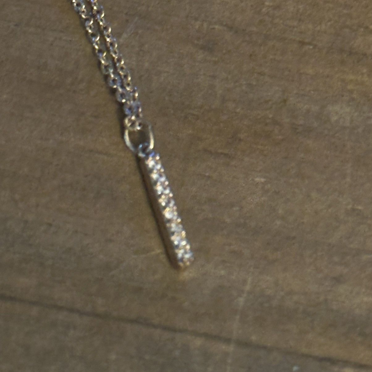 Other Gold tone paved bar pendant necklace Size ONE SIZE - 4 Thumbnail