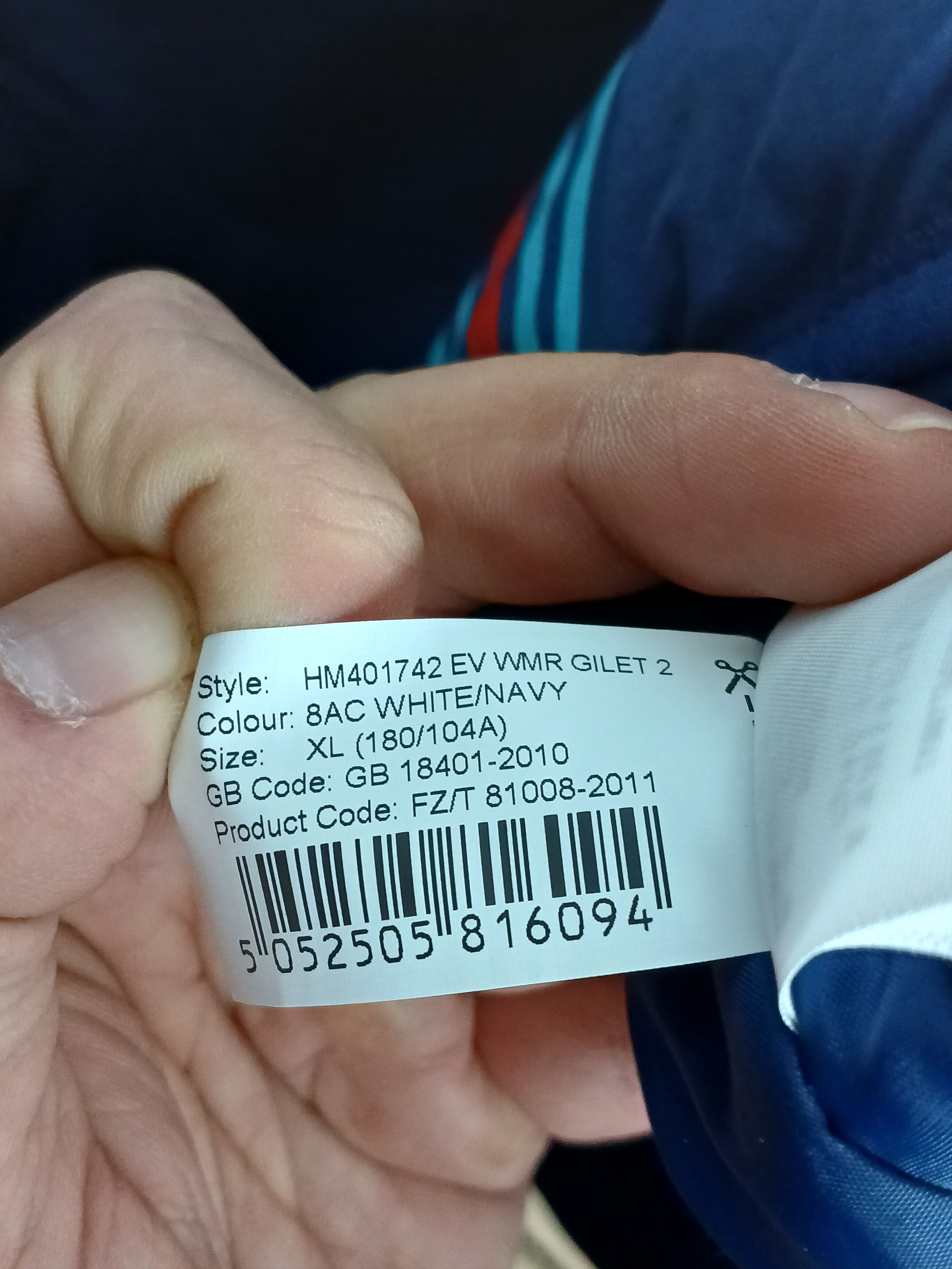 Formula 1 × Hackett Williams Martini Racing F1 Vest Size US XL / EU 56 / 4 - 14 Thumbnail
