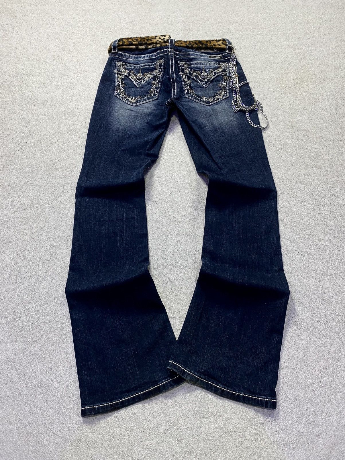Hysteric Glamour × If Six Was Nine × Japanese Brand Miss me washed studed flare jean Size US 29 - 1 Thumbnail