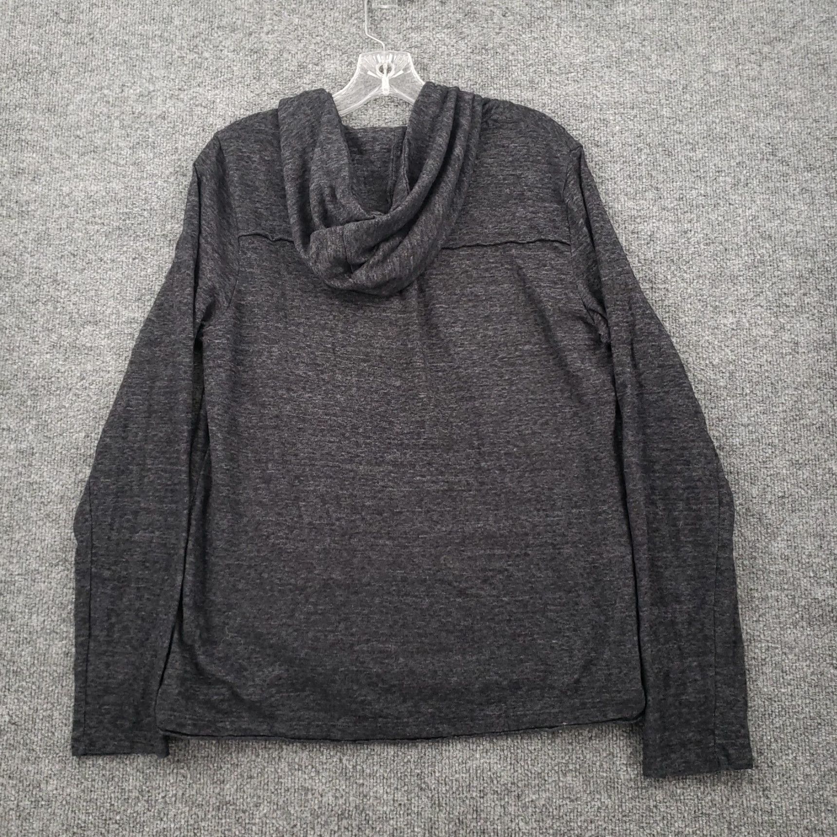 Prana prAna Hoodie Womens L Gray Devan Henley Pullover Long Sleeve Sweatshirt Casual Outdoor Fall Winter Size L / US 10 / IT 46 - 2 Thumbnail