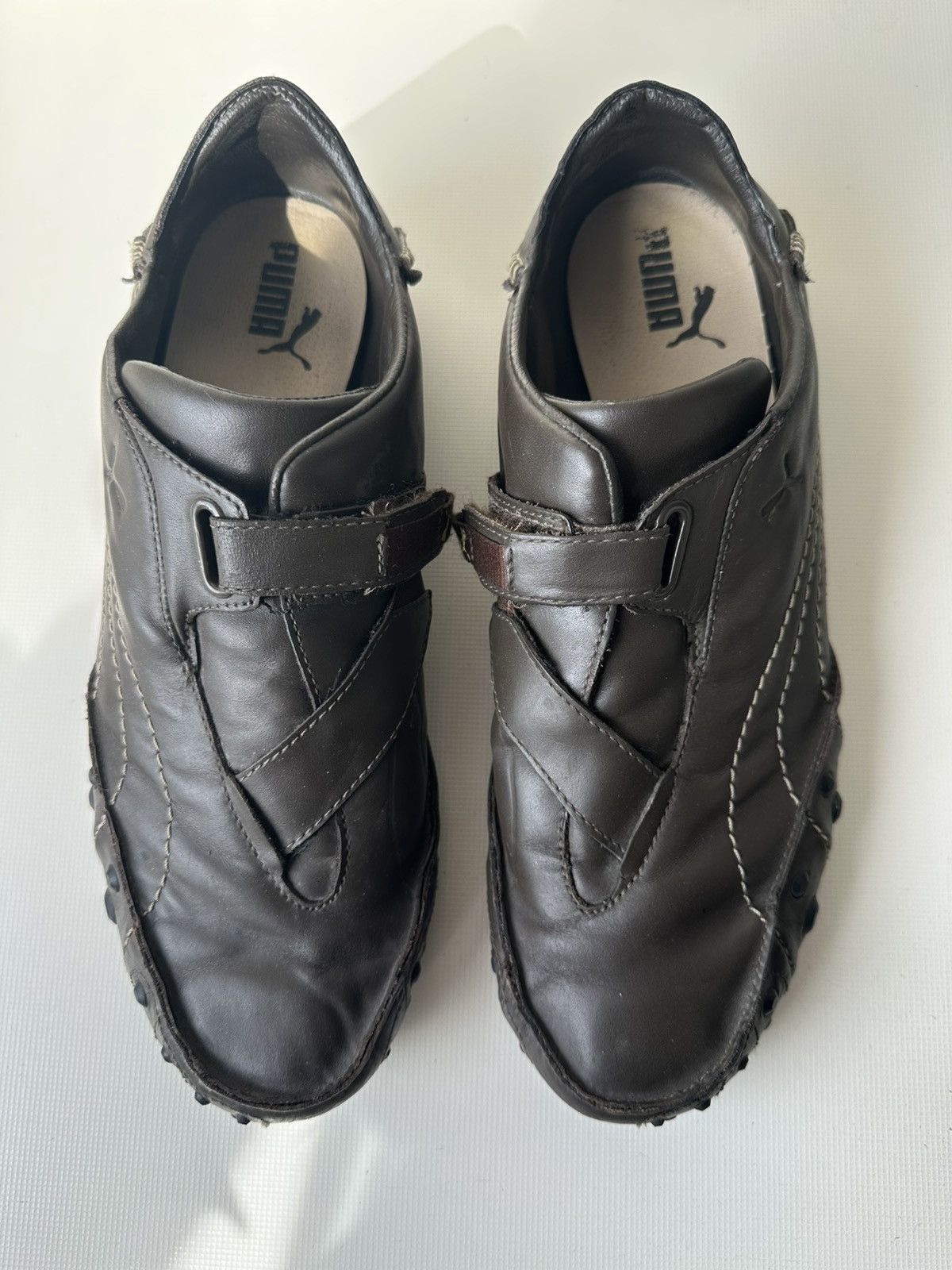 Puma Puma Amoko (2007) brown leather sneakers budoka satori Size US 12 / EU 45 - 3 Thumbnail