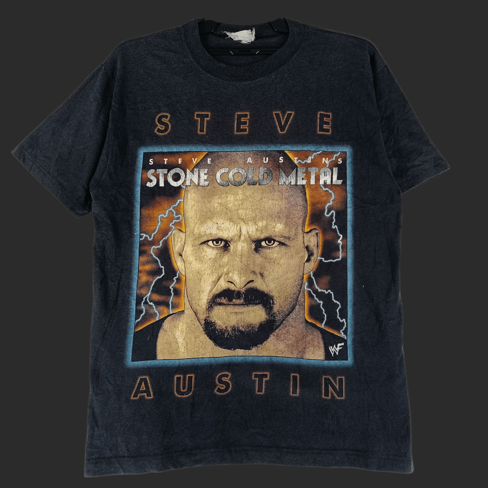 Vintage Vintage 90's Stone Cold Steve Austin Black Medium T Shirt Size US M / EU 48-50 / 2 - 1 Thumbnail