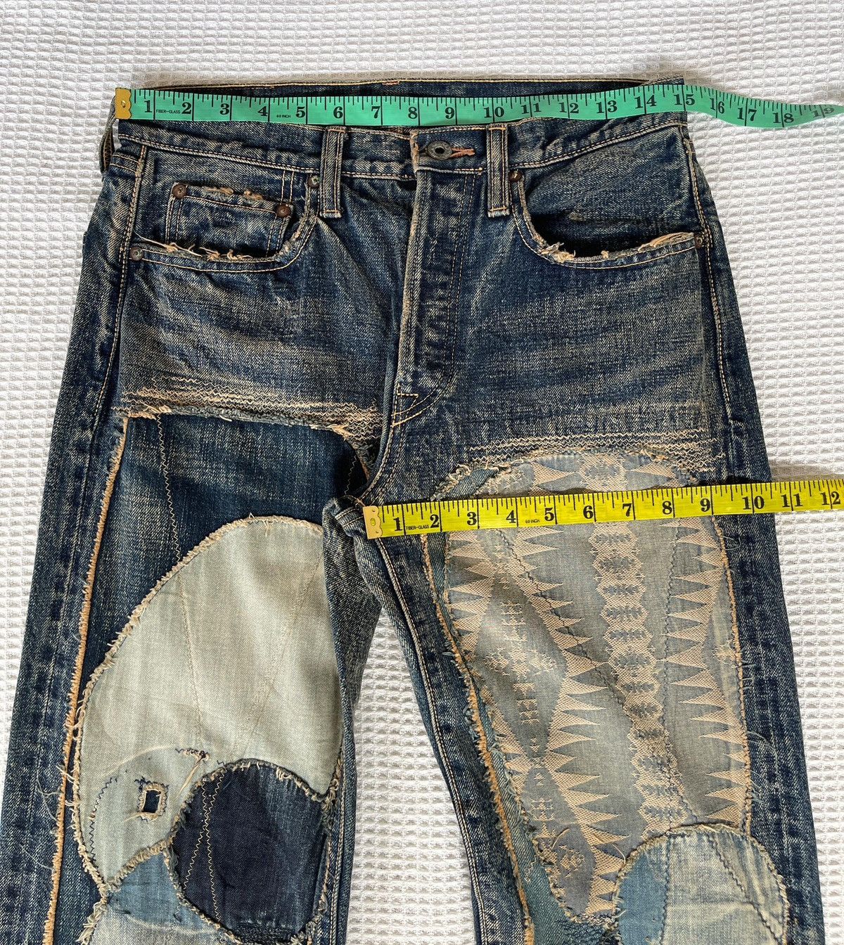 Kapital Kountry LastDrop🔥Rare🔥Kapital Kountry By Blue Handed Patchwork Jeans Size US 30 / EU 46 - 19 Thumbnail