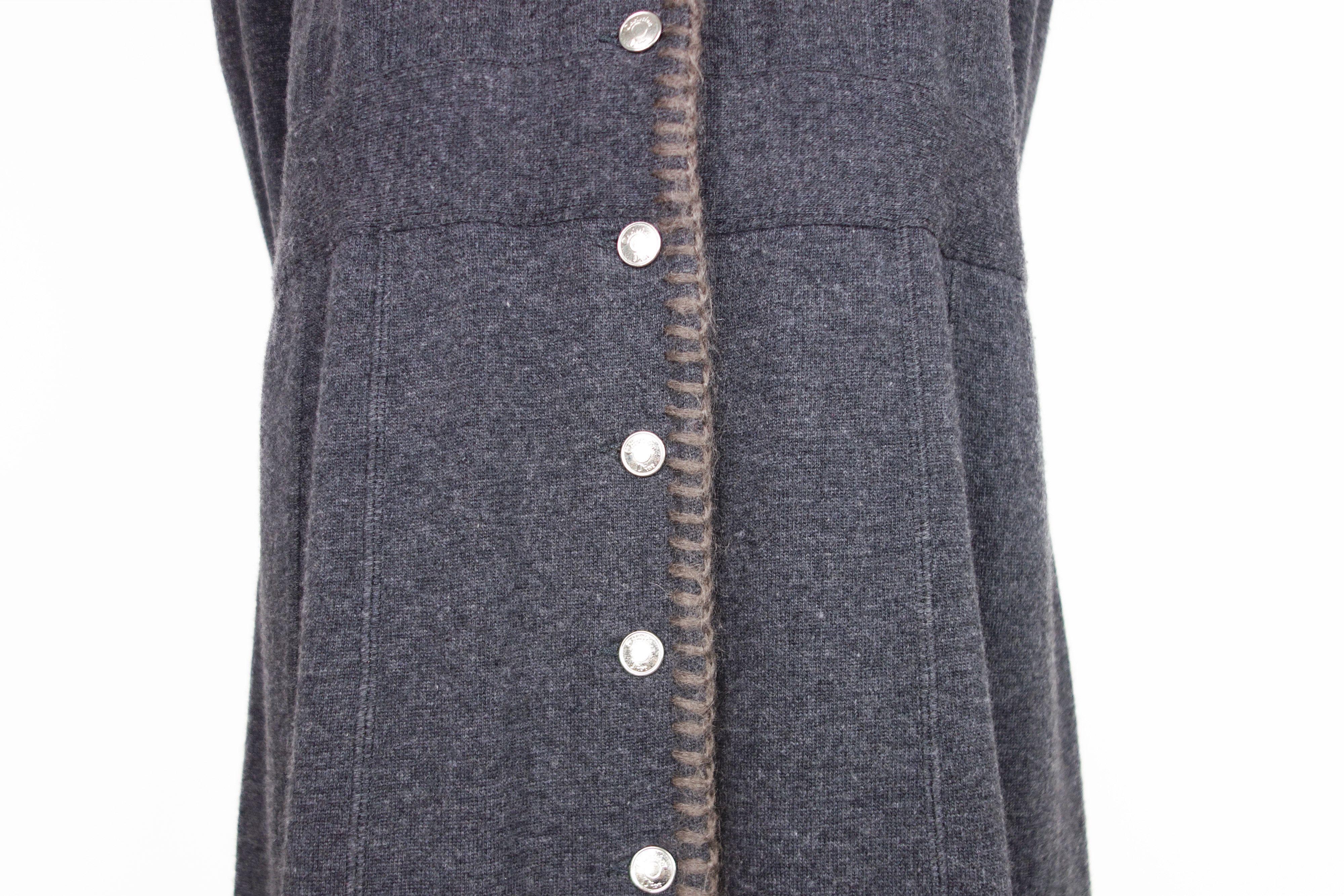 Dior Christian Dior F/W 2000 Grey Coat Knit John Galliano Size L / US 10 / IT 46 - 6 Thumbnail