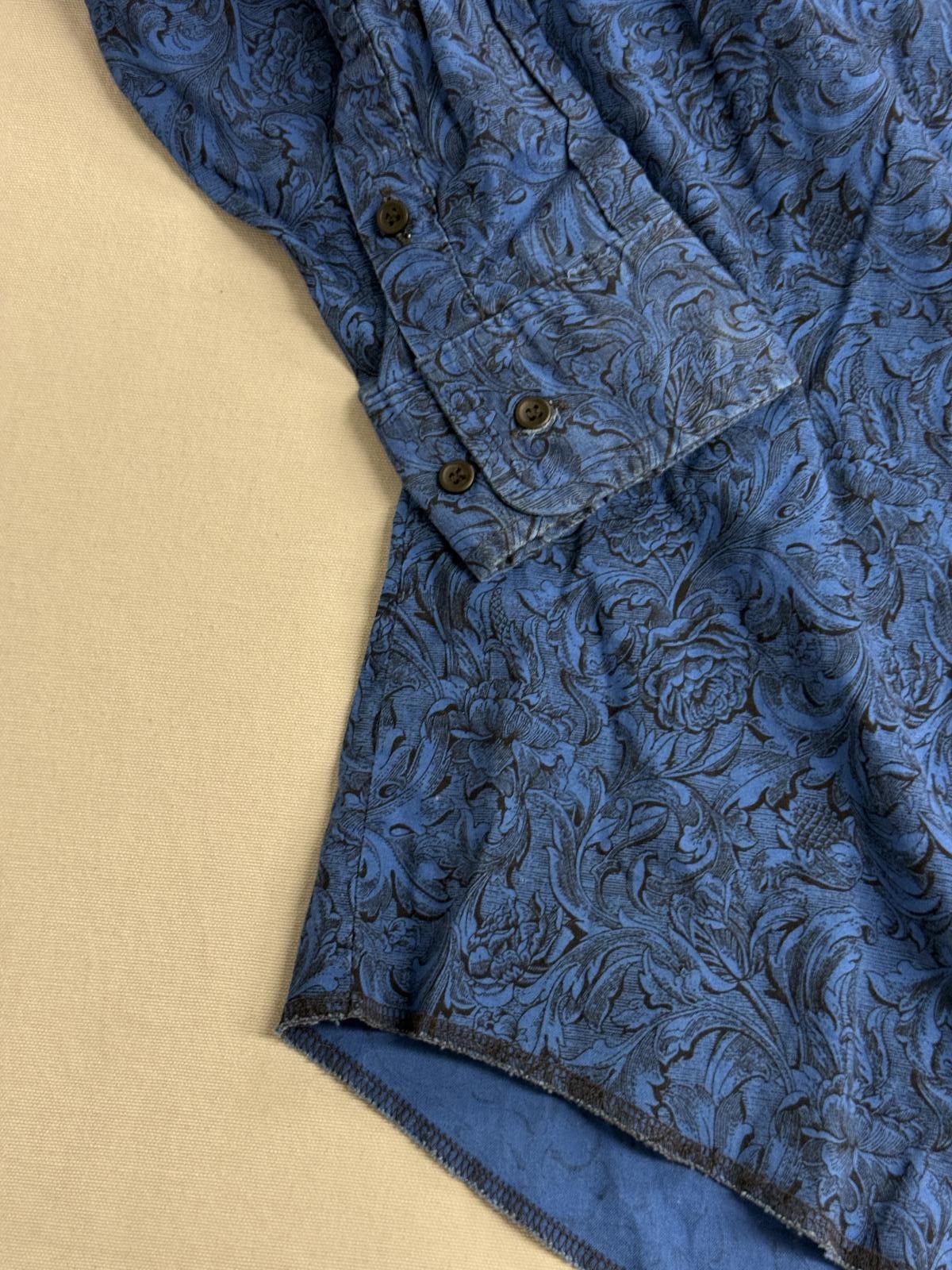 Wrangler Vintage Wrangler Grandad Collar Shirt LS Blue Long Sleeve L Size US L / EU 52-54 / 3 - 5 Thumbnail