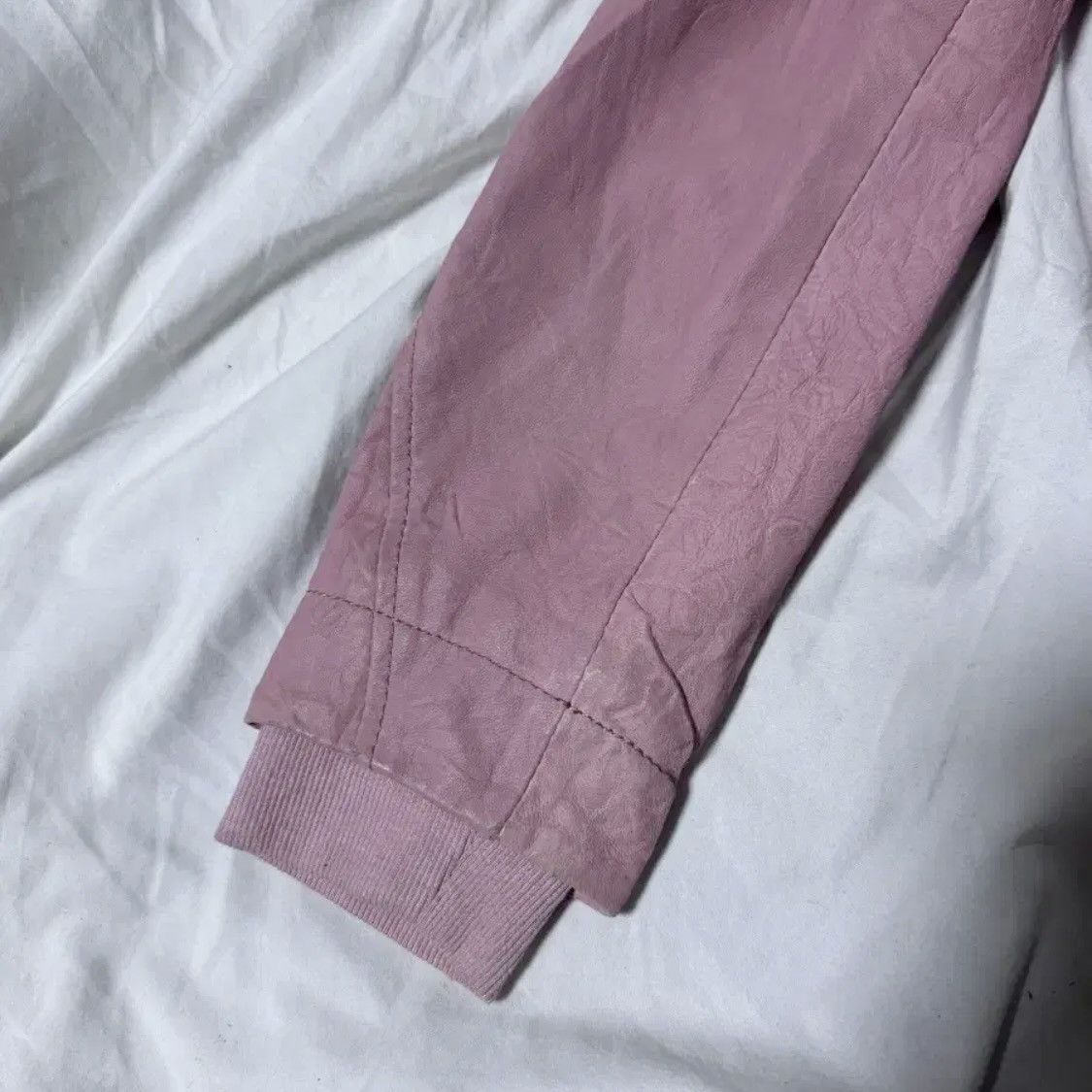Helmut Lang Helmut Lang Lambskin Pink Leather Bomber Jacket Size S / US 4 / IT 40 - 6 Thumbnail