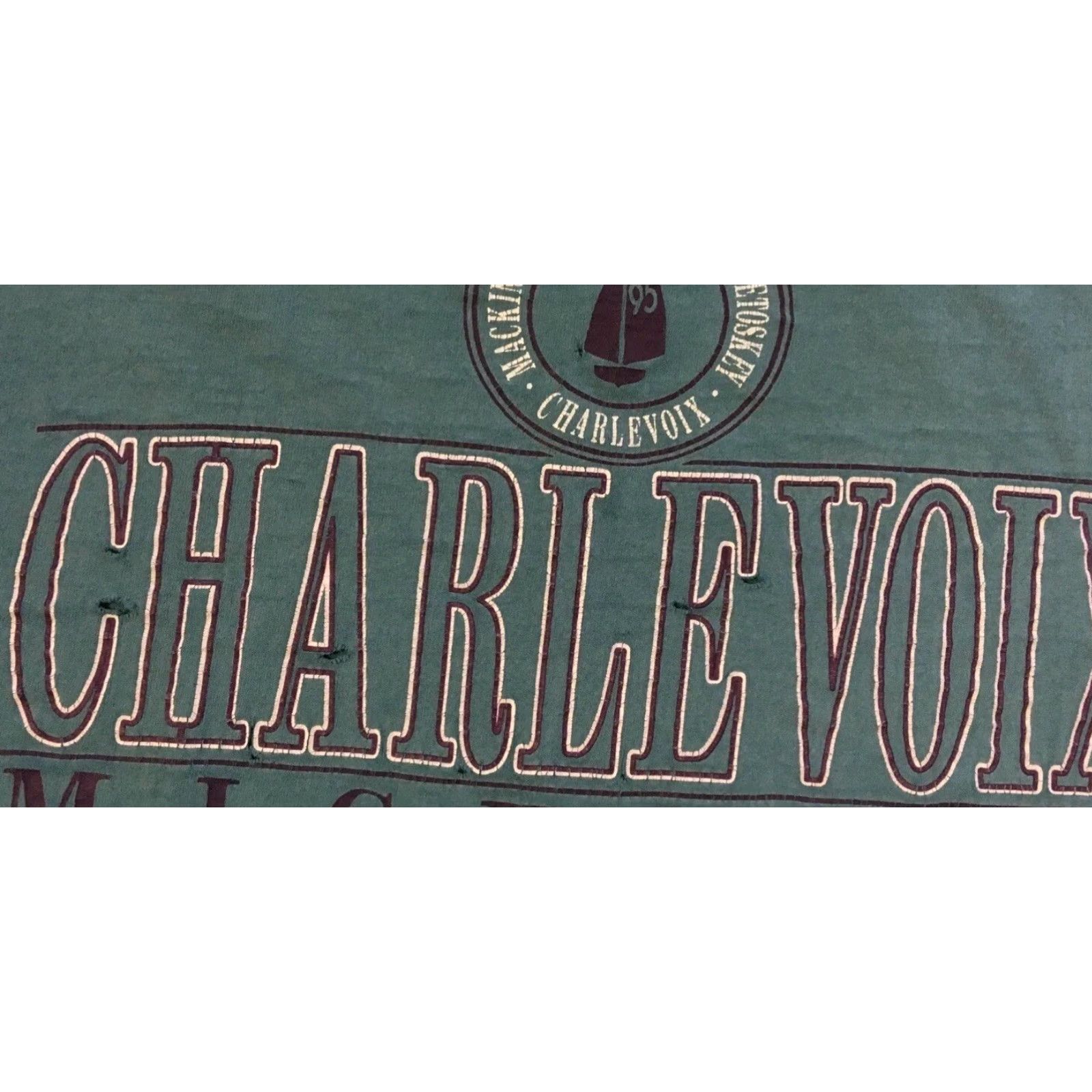 Thrasher VINTAGE Destroyed T-Shirt Men S Blue 90s Michigan Charlevoix Thrashed Faded Distressed 80s Punk Grunge Surf Skate USA Blood/Spotting? Size US S / EU 44-46 / 1 - 3 Thumbnail