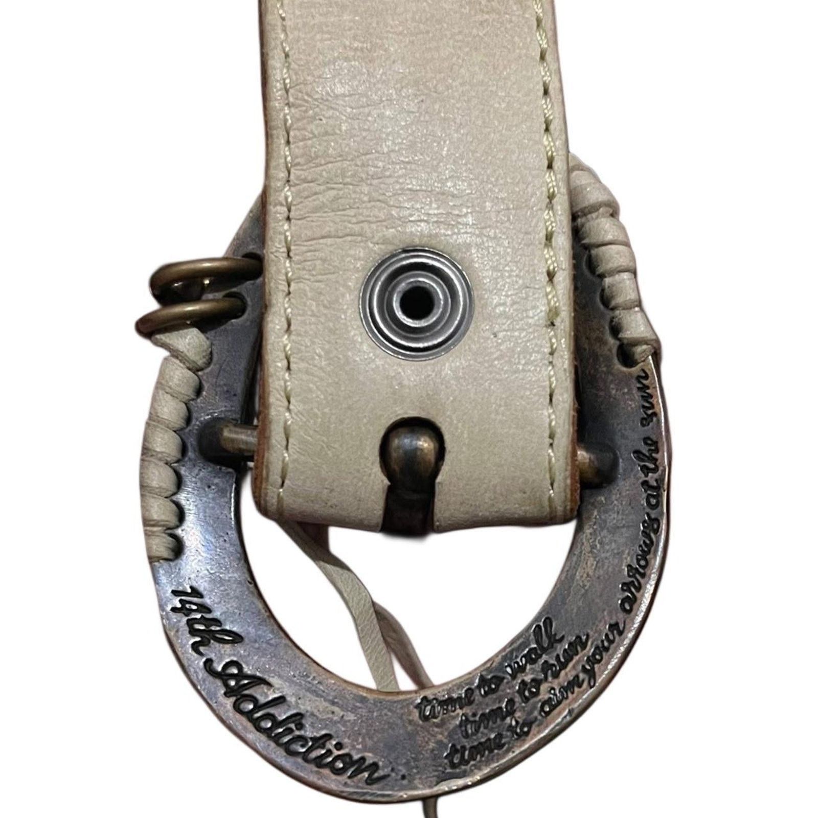 14th Addiction 14th Addiction Ivory Raider Belt Size 32 - 5 Thumbnail