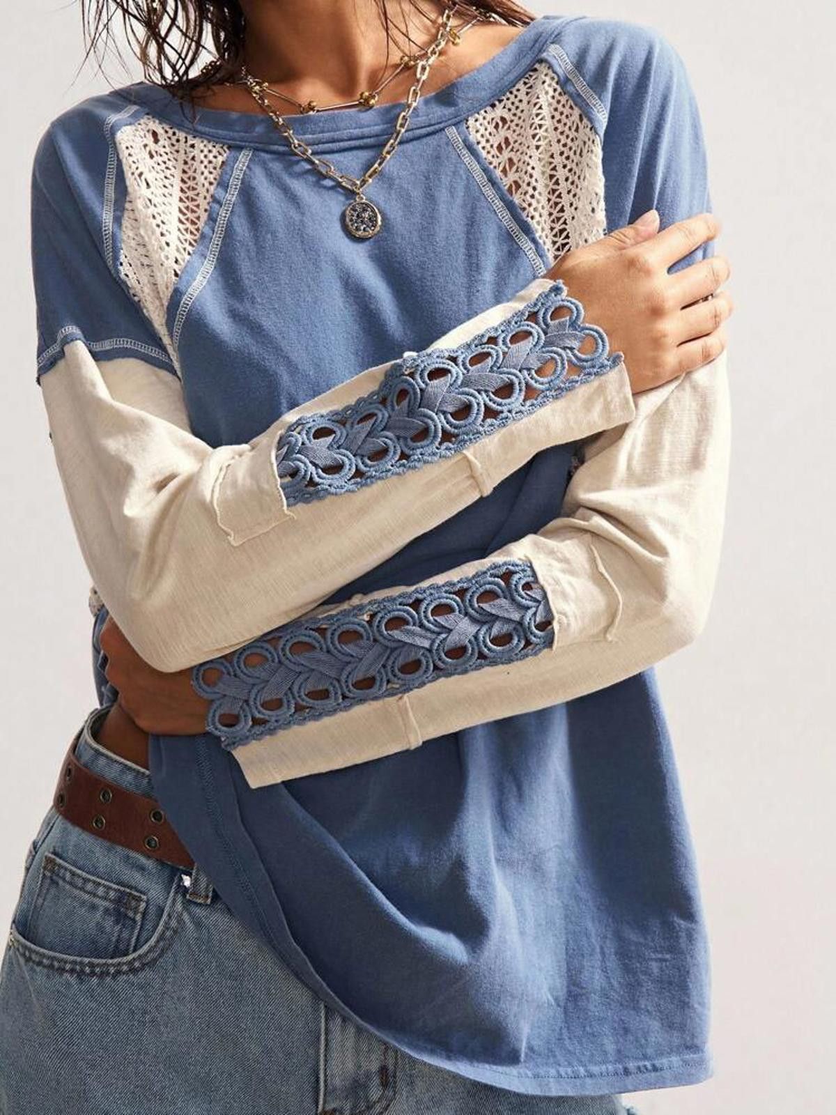 Other Lace Detail Tie Sleeve Shirt Size S / US 4 / IT 40 - 3 Thumbnail