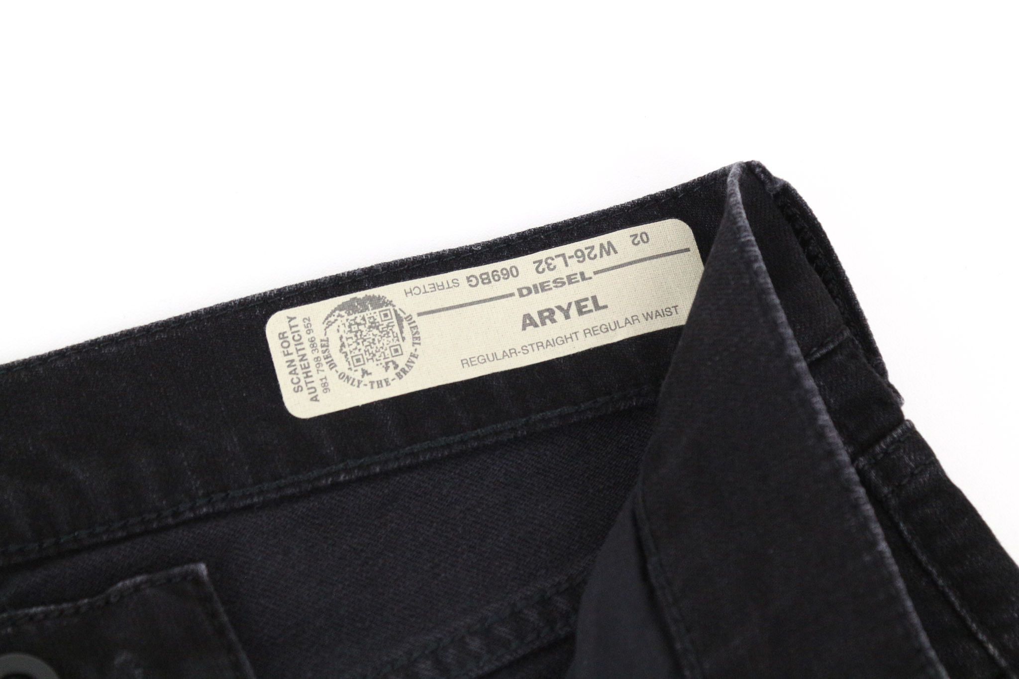 Diesel ARYEL 069BG W26/L32 Black Stretch Jeans 70632 Size 26" / US 2 / IT 38 - 6 Thumbnail