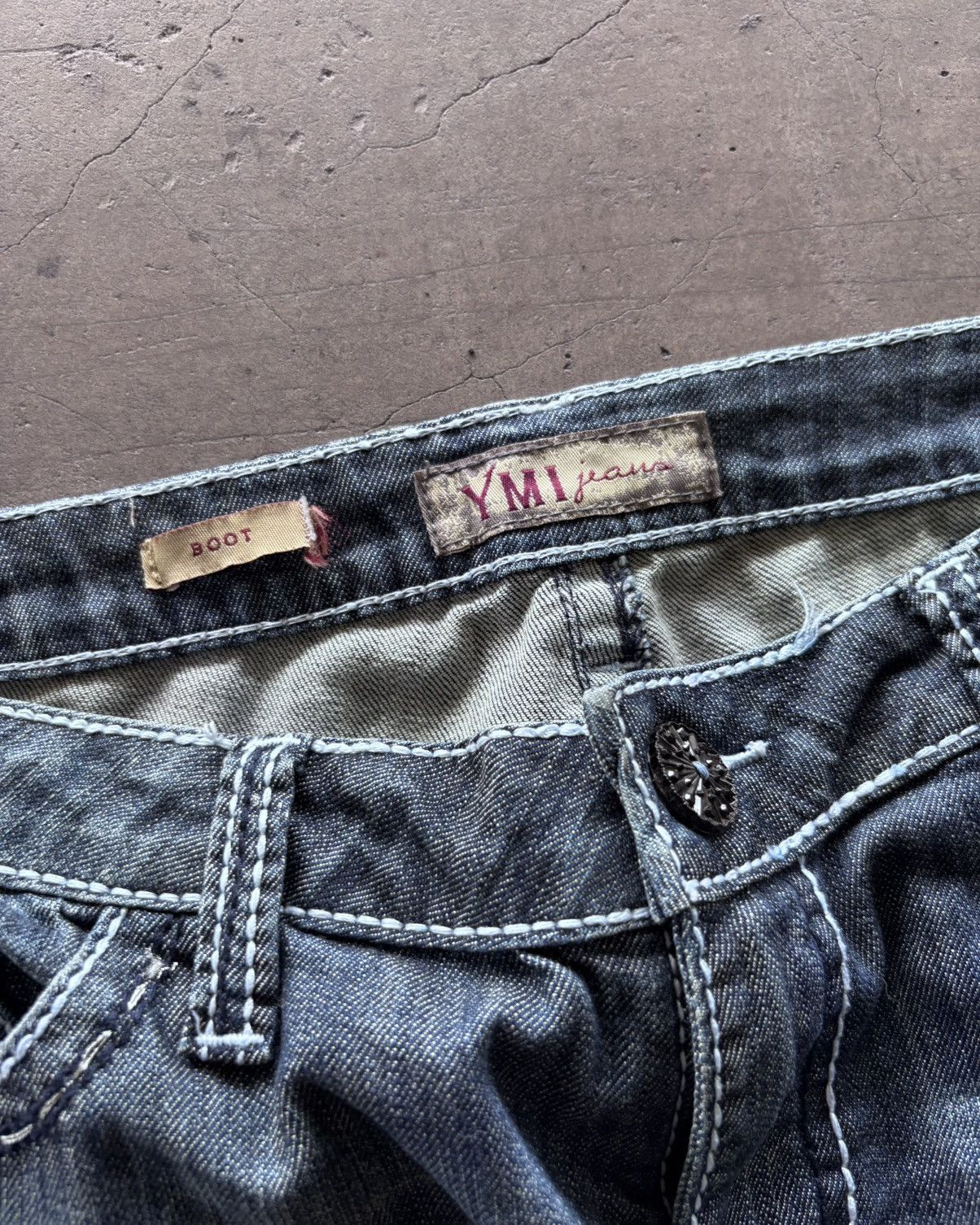 If Six Was Nine × KMRii × Le Grande Bleu (L.G.B.) 14th addiction Kmrii Style Trashed Flared Denim Jeans Size US 31 - 4 Thumbnail