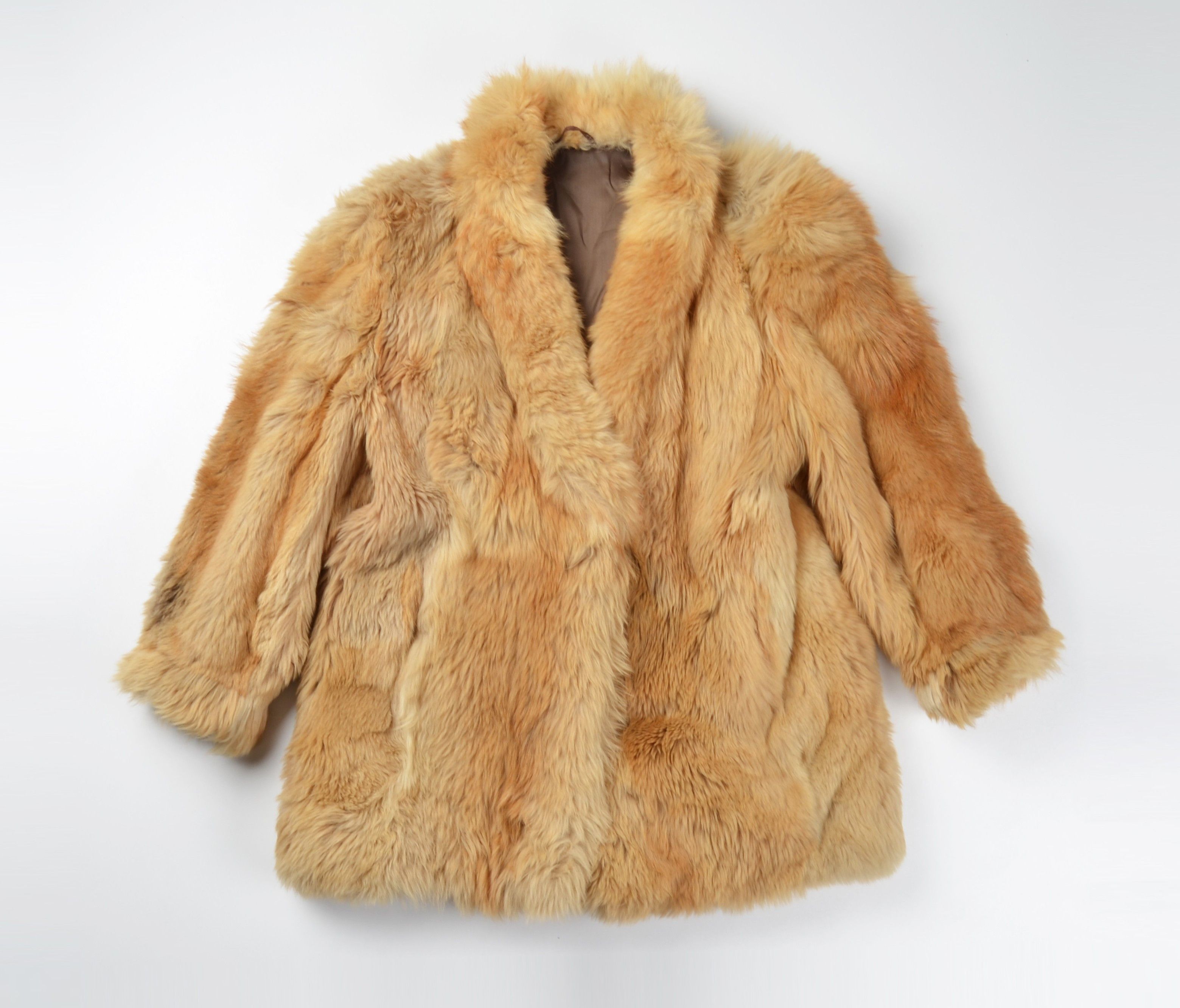 Vintage Vintage 80's Real Fur Glam Beige Tan Coat Luxe Classic Size L / US 10 / IT 46 - 4 Thumbnail