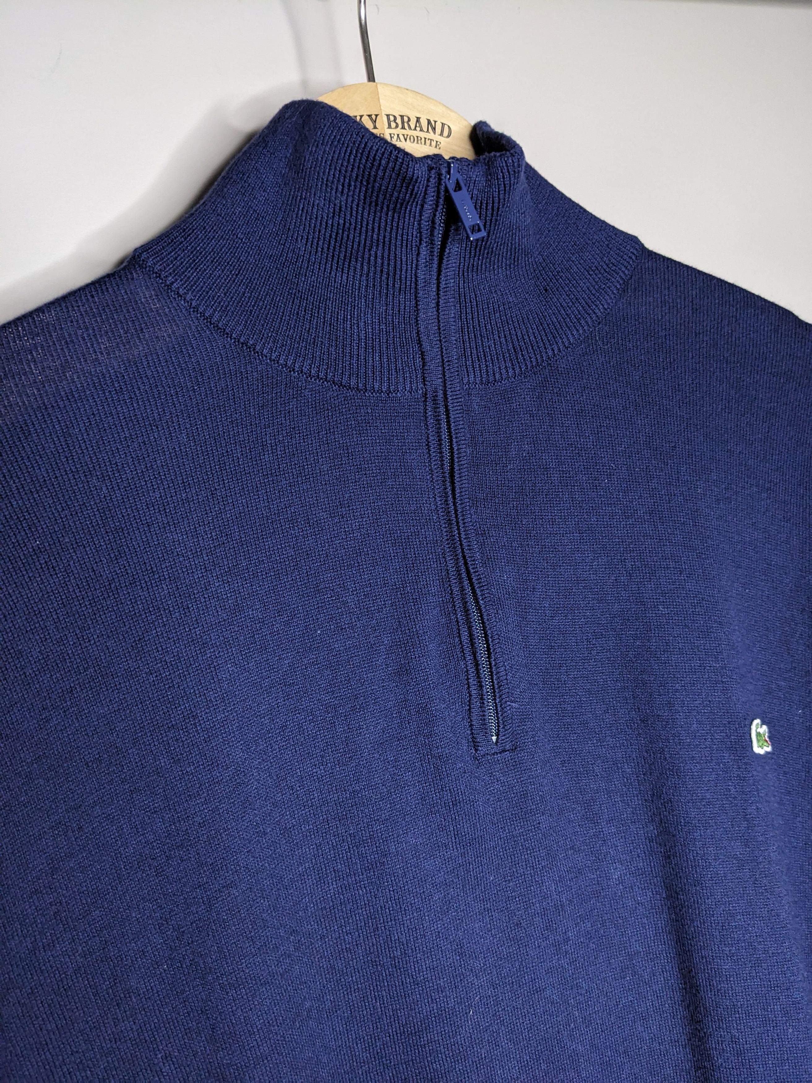 Lacoste Lacoste Quarter Zip Knit Sweater Cashmere Mens XL Mock Neck Size US XL / EU 56 / 4 - 7 Thumbnail