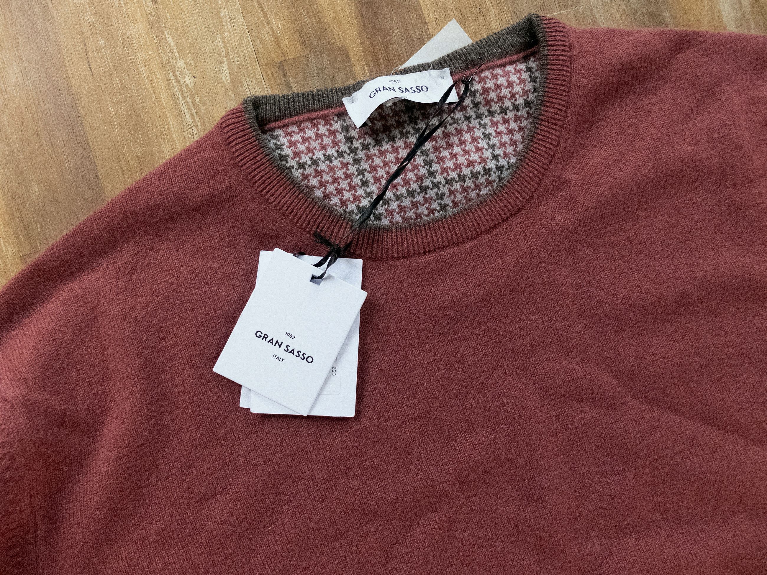 Gran Sasso GRAN SASSO dusty rose crewneck wool cashmere sweater 3XL Size US XXL / EU 58 / 5 - 2 Thumbnail