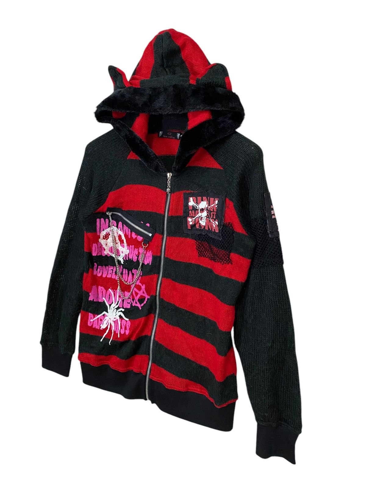 GOSTAR DE FUGA × If Six Was Nine × Seditionaries Gothic louta and punk knit hoodie inspired japanase punks Size US M / EU 48-50 / 2 - 3 Thumbnail