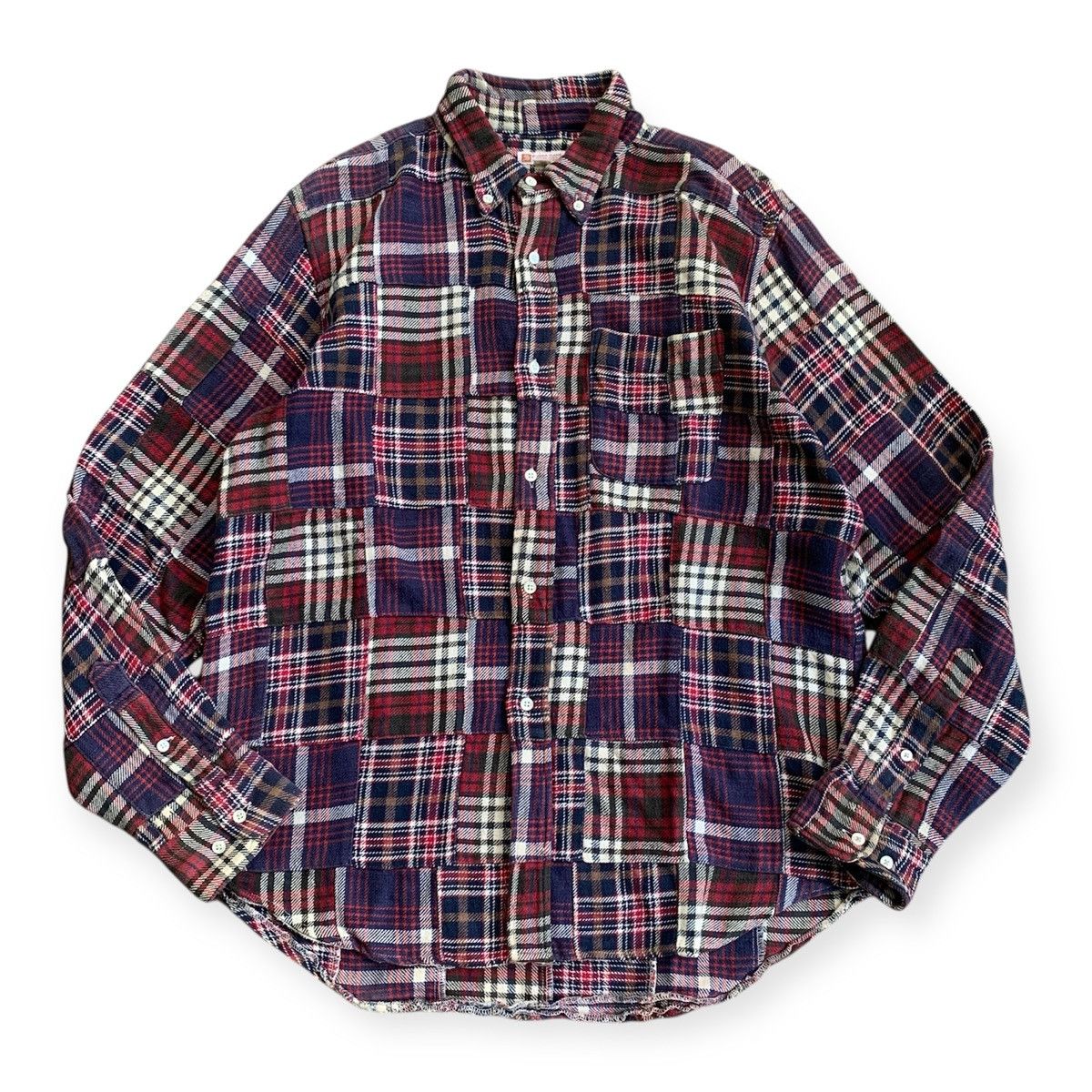 Sugar Cane Sugar Cane Multi Plaid Patchwork Flannel Shirt Size US M / EU 48-50 / 2 - 1 Thumbnail