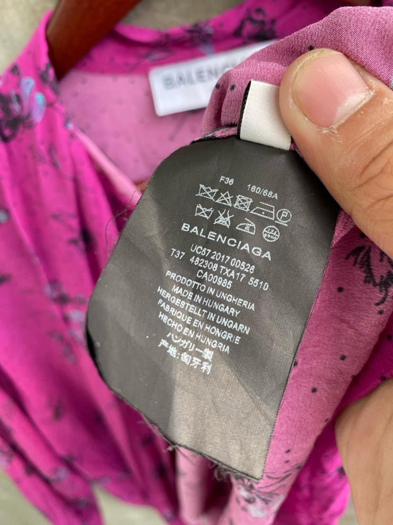 Balenciaga 2018 Floral Silk Blouse Size XS / US 0-2 / IT 36-38 - 10 Thumbnail