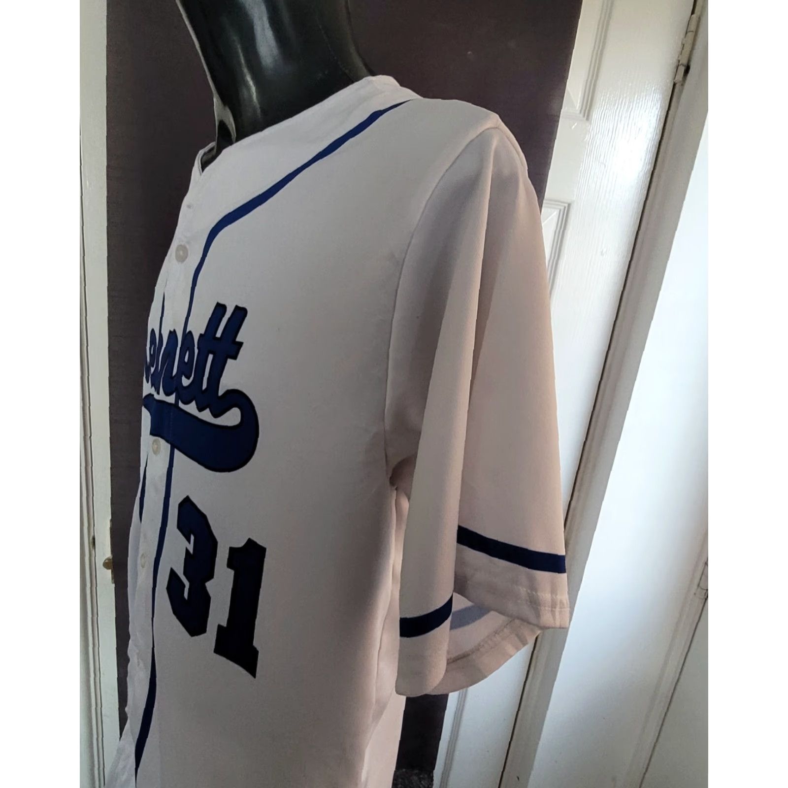 Vintage Alleson Athletic Kennet 31 Medium Baseball Top Shirt Mens M White Size US M / EU 48-50 / 2 - 4 Thumbnail