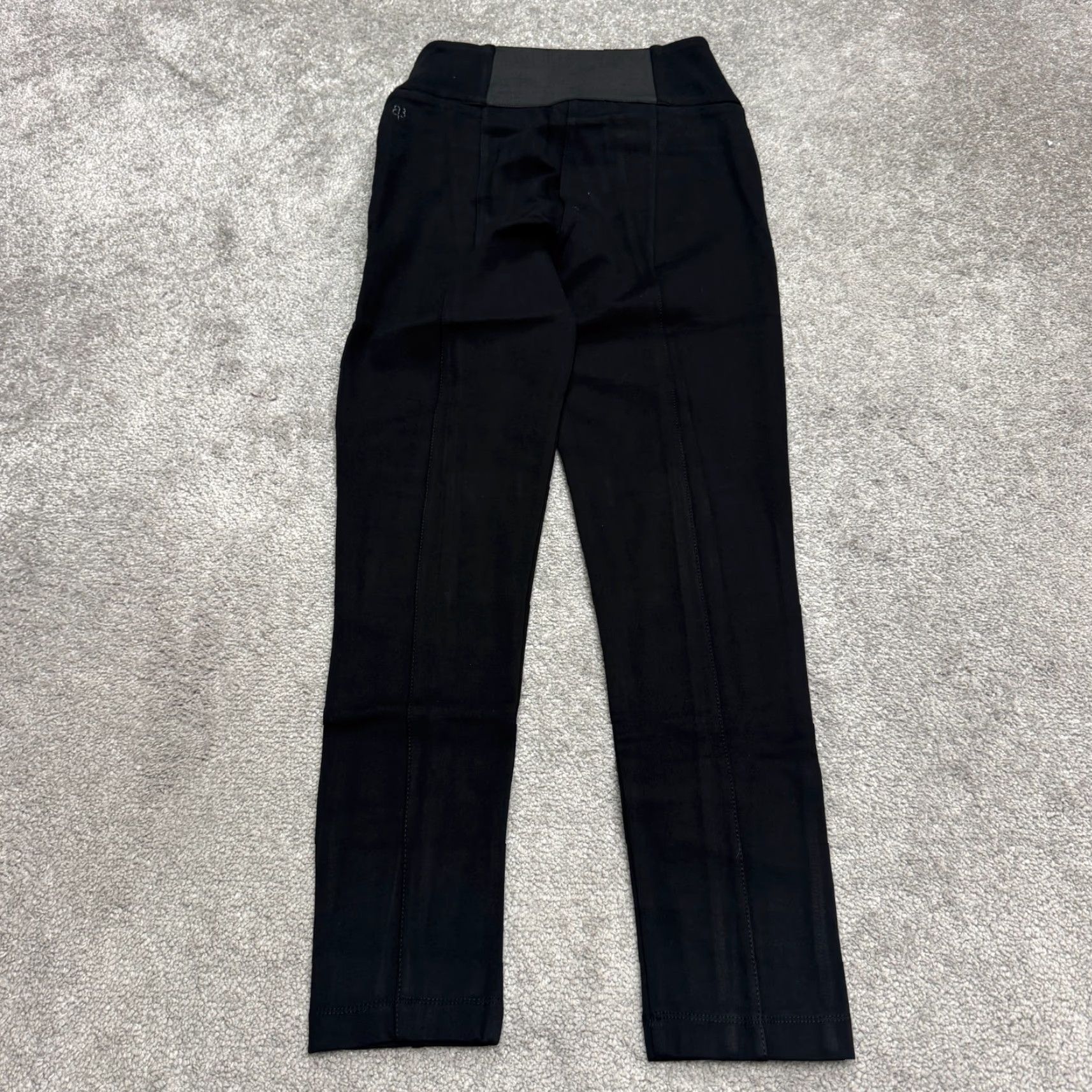 Vintage VINTAGE Betabrand Power Down Skinny Yoga Pants Womens Small Black Stretch Drawstring Casual Active Wear Size 28" / US 6 / IT 42 - 2 Thumbnail