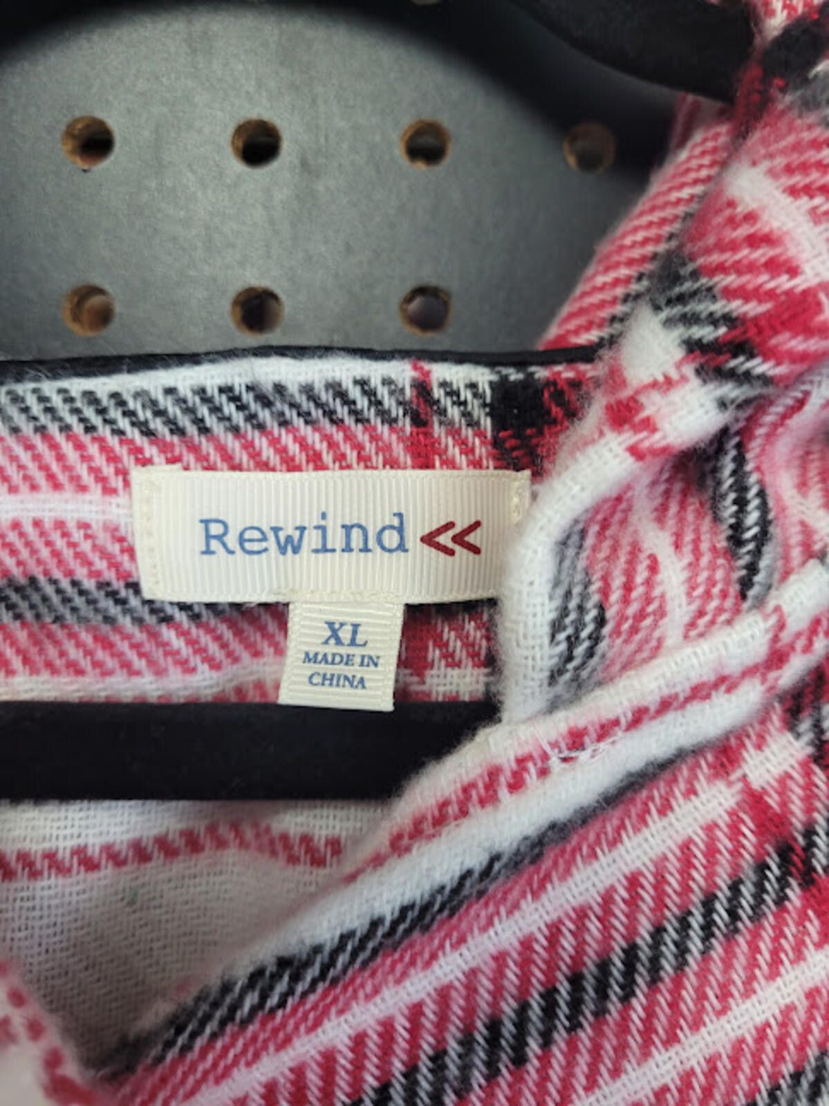 Reindee Lusion Rewind Hooded Plaid Poncho Flyaway Vest with Fringe Trim Size XL / US 12-14 / IT 48-50 - 2 Thumbnail