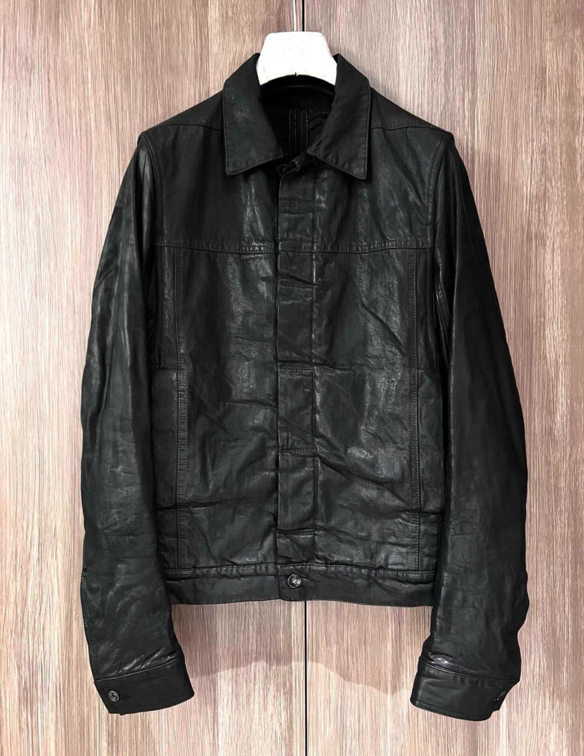 archive coated denim jacket black archive dry black coated denim