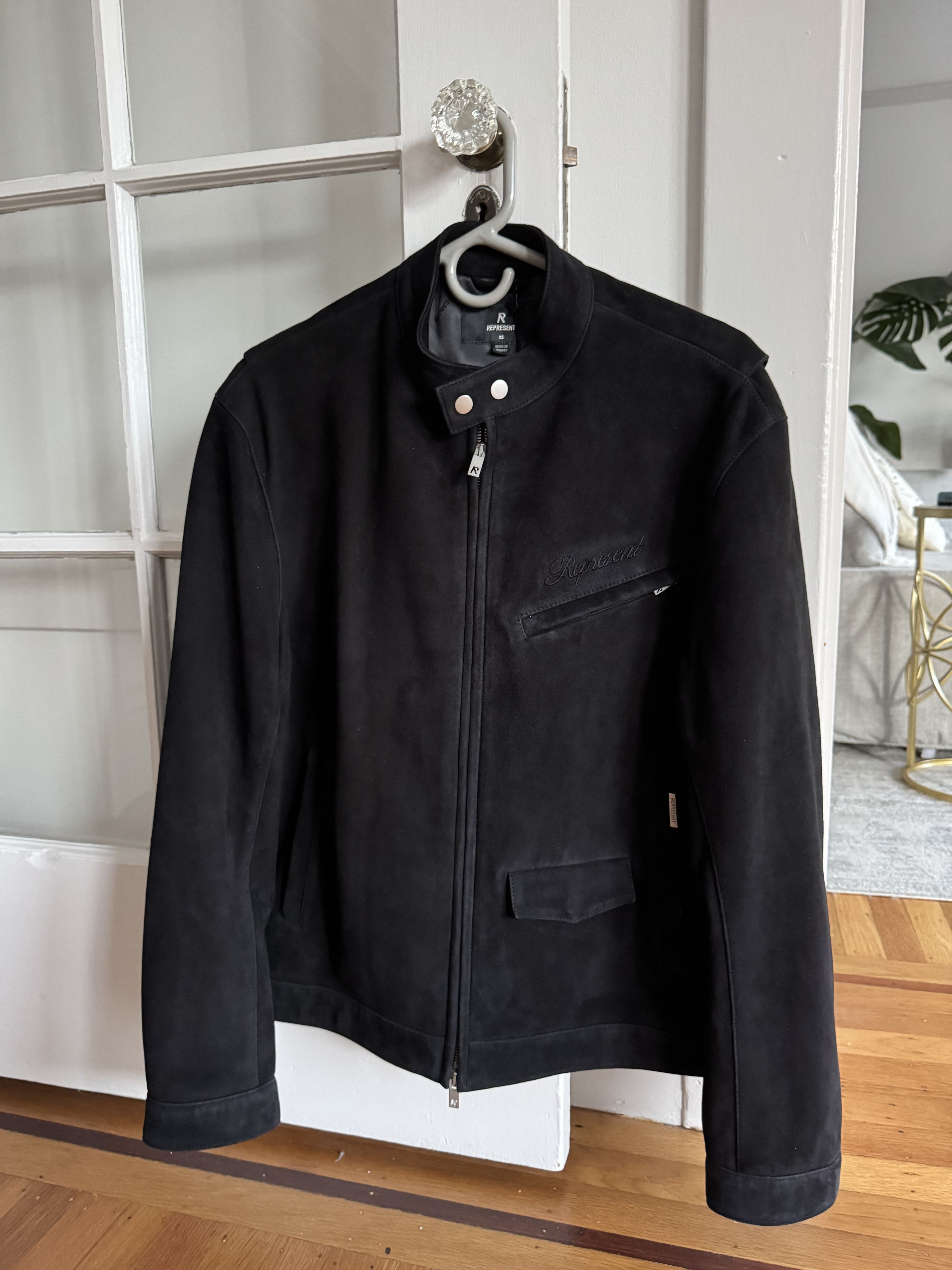Represent Clo. Overdrive Suede Jacket - Jet Black Size US XS / EU 42 / 0 - 1 Thumbnail