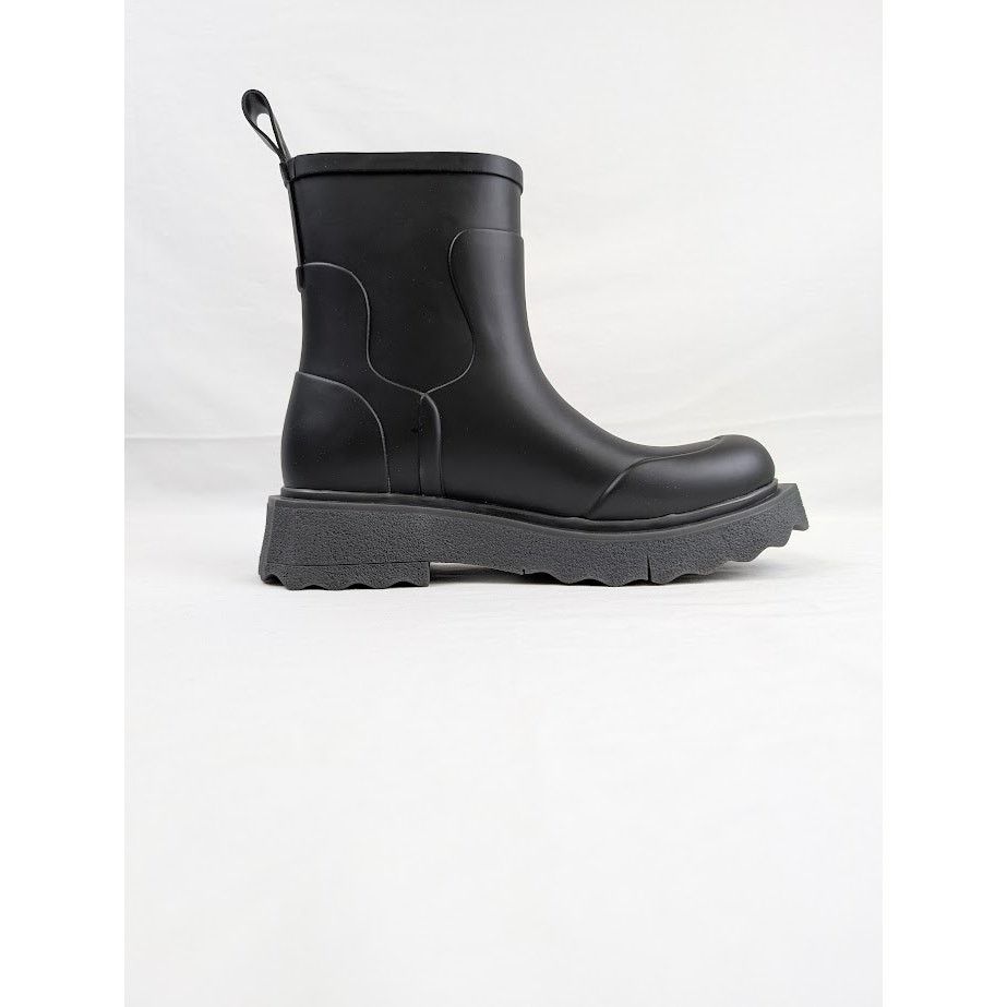 Off-White o1rshd1 Logo Sponge Rubber Boots in Black Violet Size US 8 / EU 41 - 3 Thumbnail