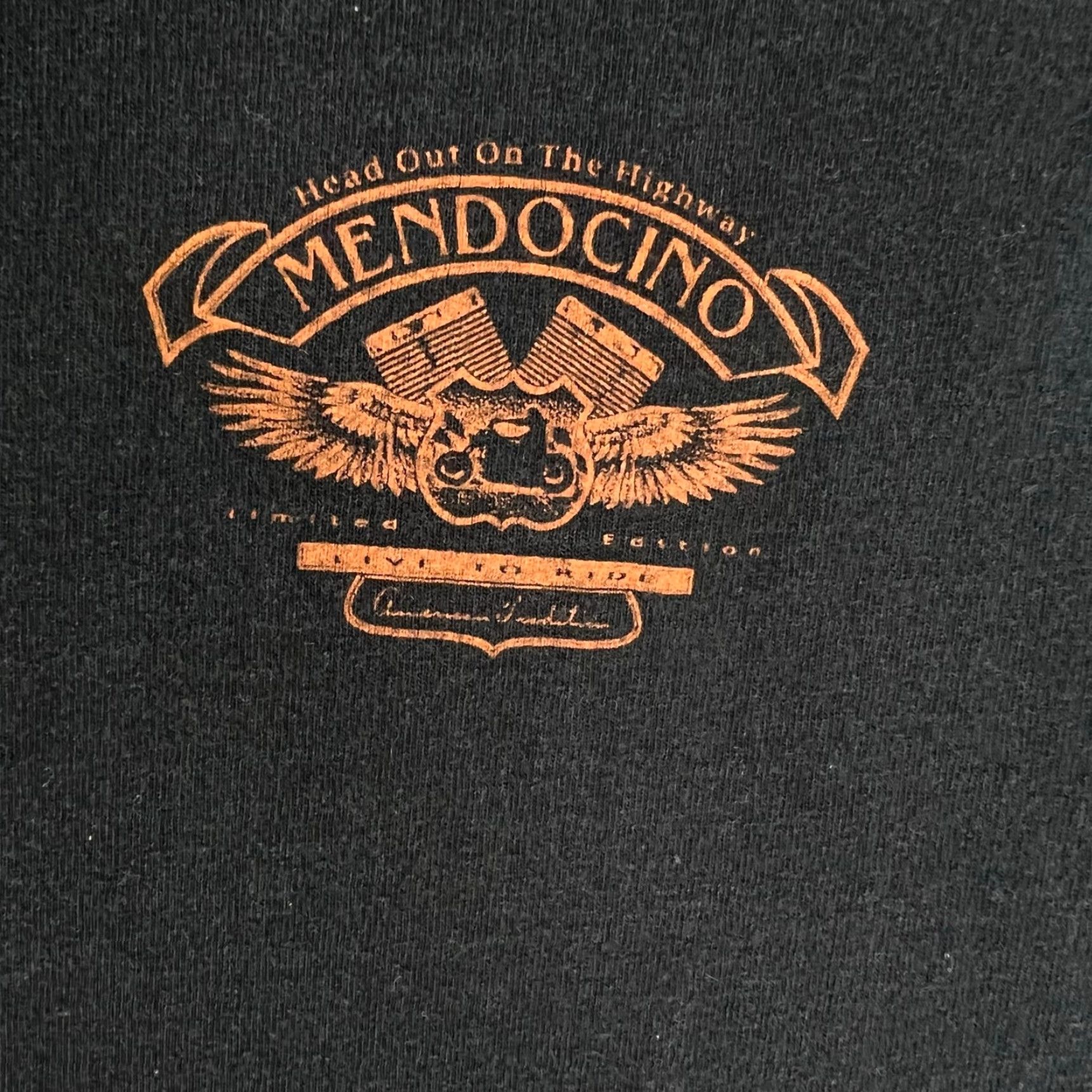 Olive Live To Ride Mendocino T Shirt Mens Size M Blue Motorcycle Graphic Tee Size US M / EU 48-50 / 2 - 3 Thumbnail