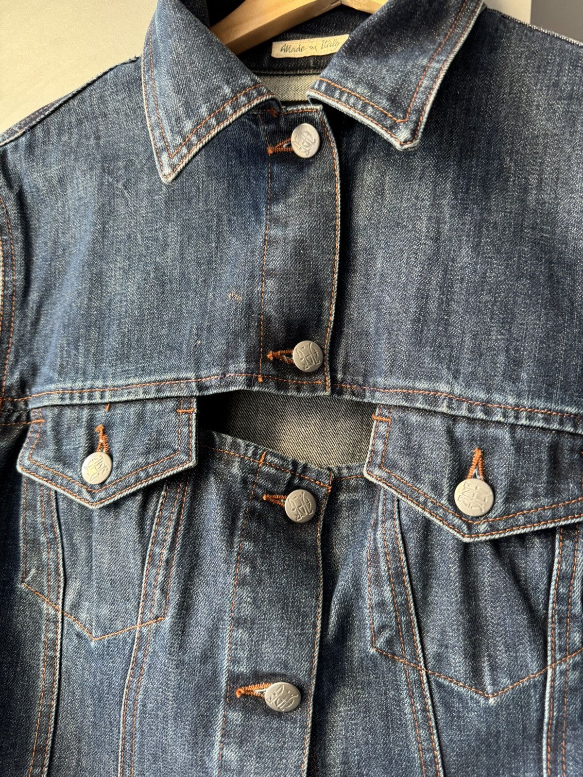 Jean Paul Gaultier Vintage 90’s JPG Gaultier Jean’s Donna Denim Jacket Size L / US 10 / IT 46 - 2 Thumbnail