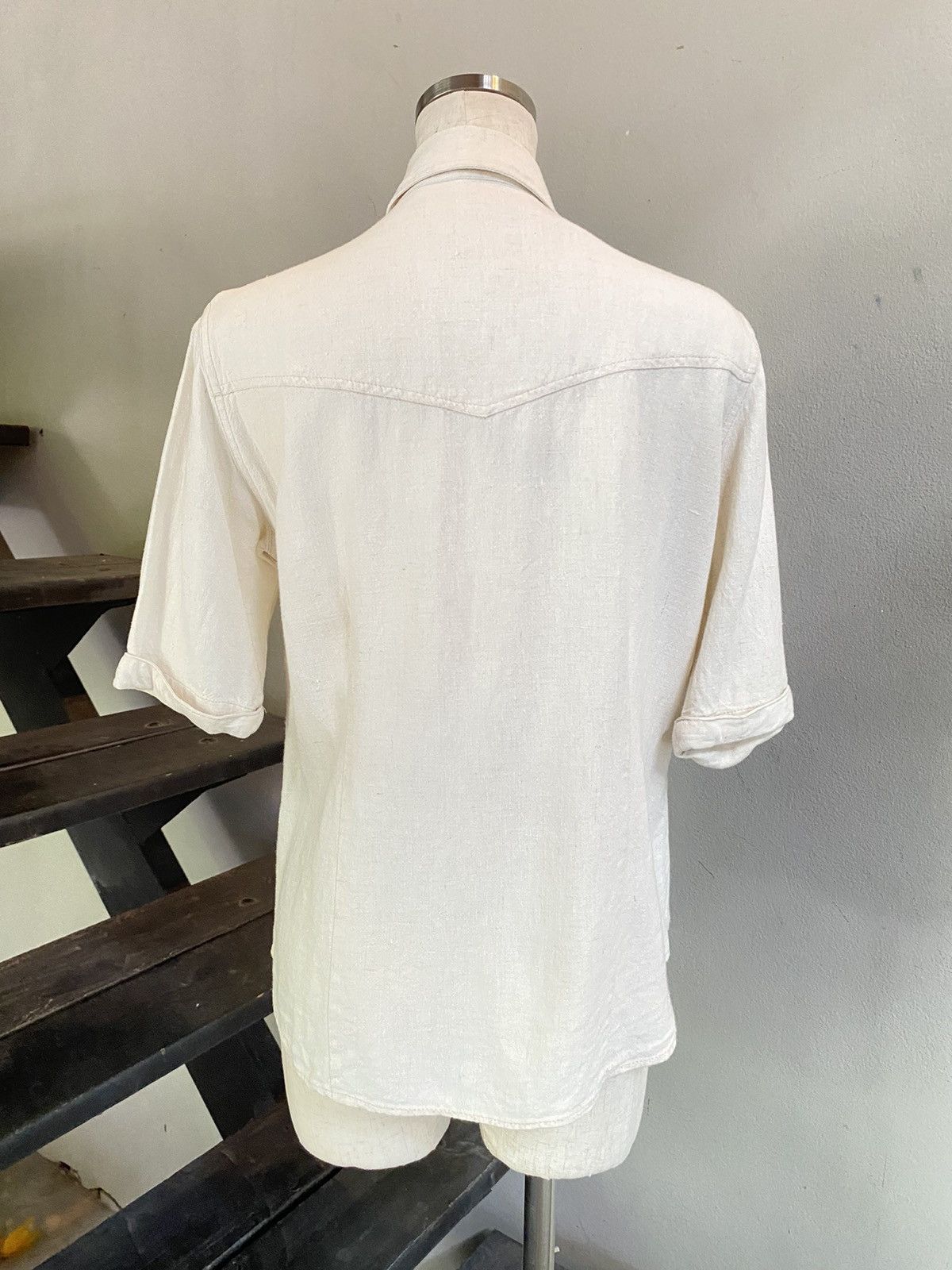 Tommy Hilfiger Tommy Hilfiger Off-White Shirt Size S / US 4 / IT 40 - 10 Thumbnail
