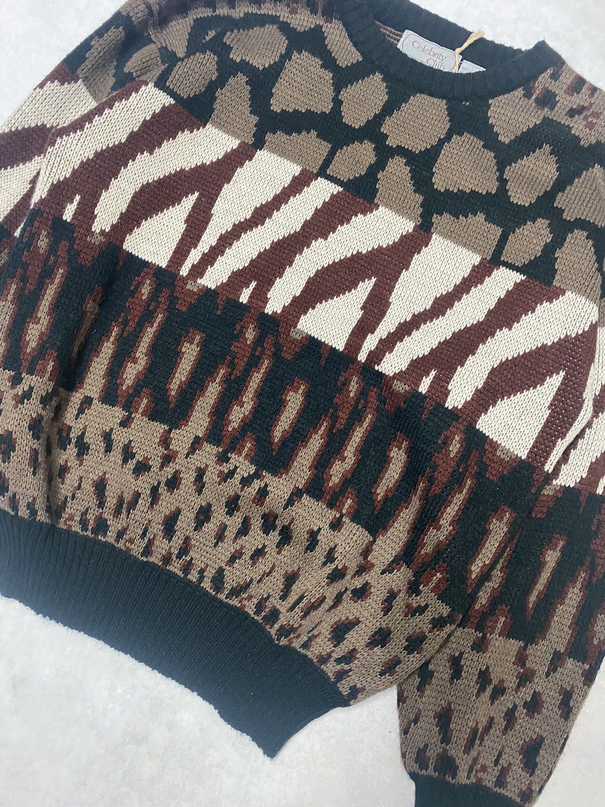 Vintage Crazy Vintage Streetwear 90’s Multi-Print Cheetah Sweater M Size US M / EU 48-50 / 2 - 2 Thumbnail